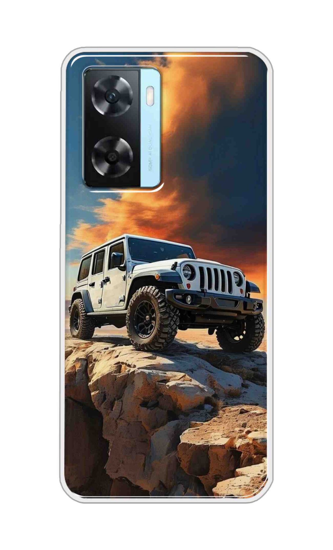 Coberta Back Cover For Oppo A77 5G Back Cover Stylish Case - Jeep Car on Road Design D16602
