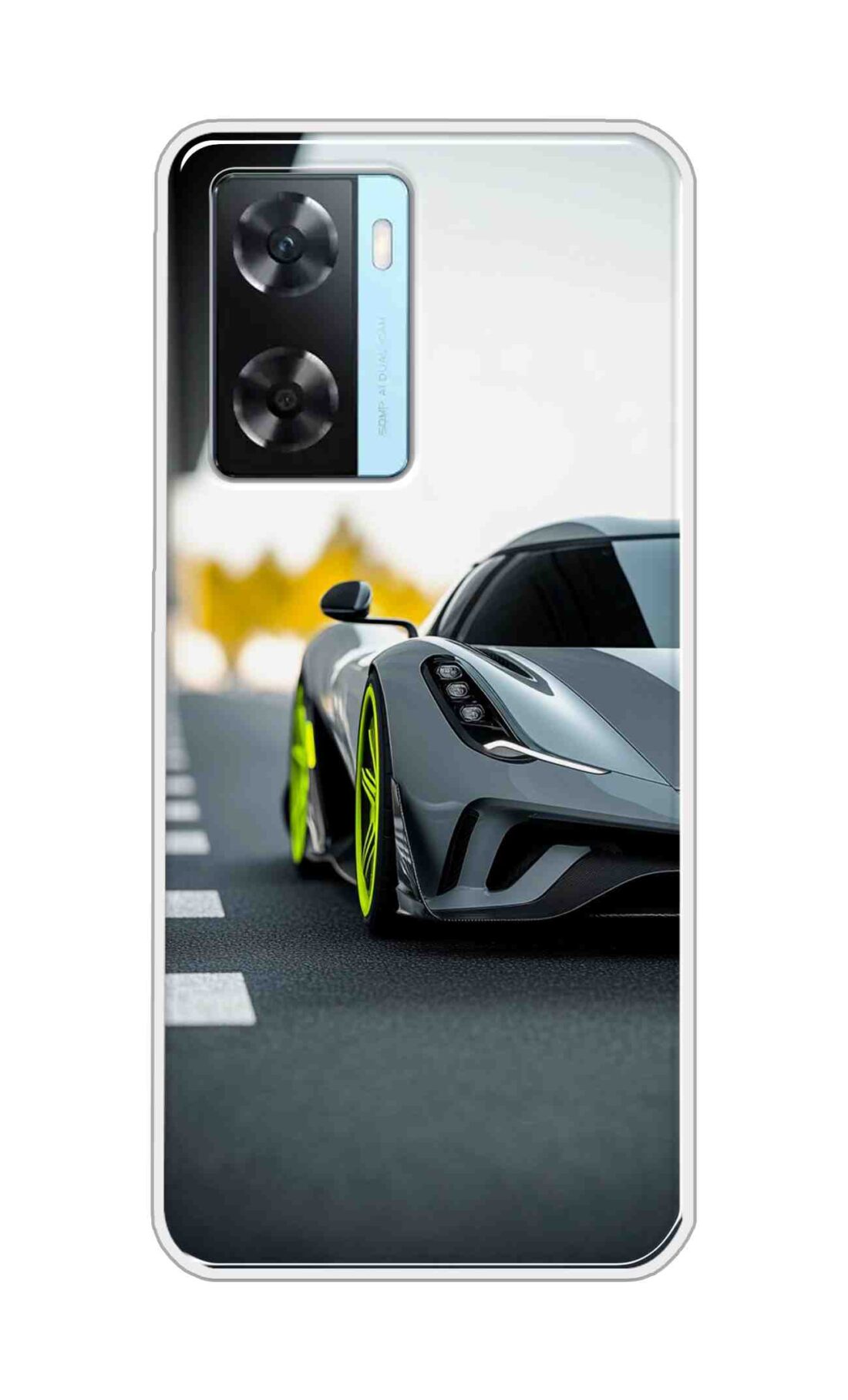 Coberta Back Cover For Oppo A77 5G Back Cover Stylish Case - Siliver Car Design D16614