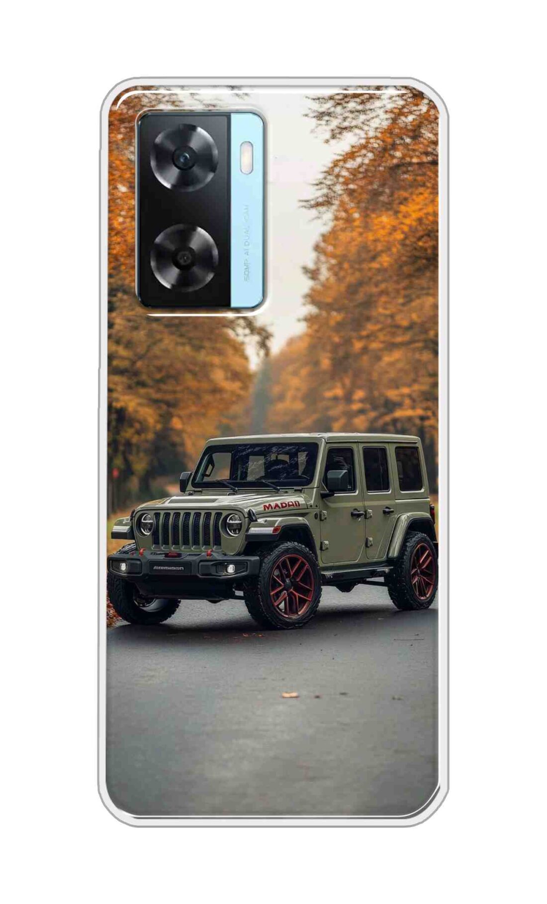 Coberta Back Cover For Oppo A77 5G Back Cover Stylish Case - Green Jeep Design D16620