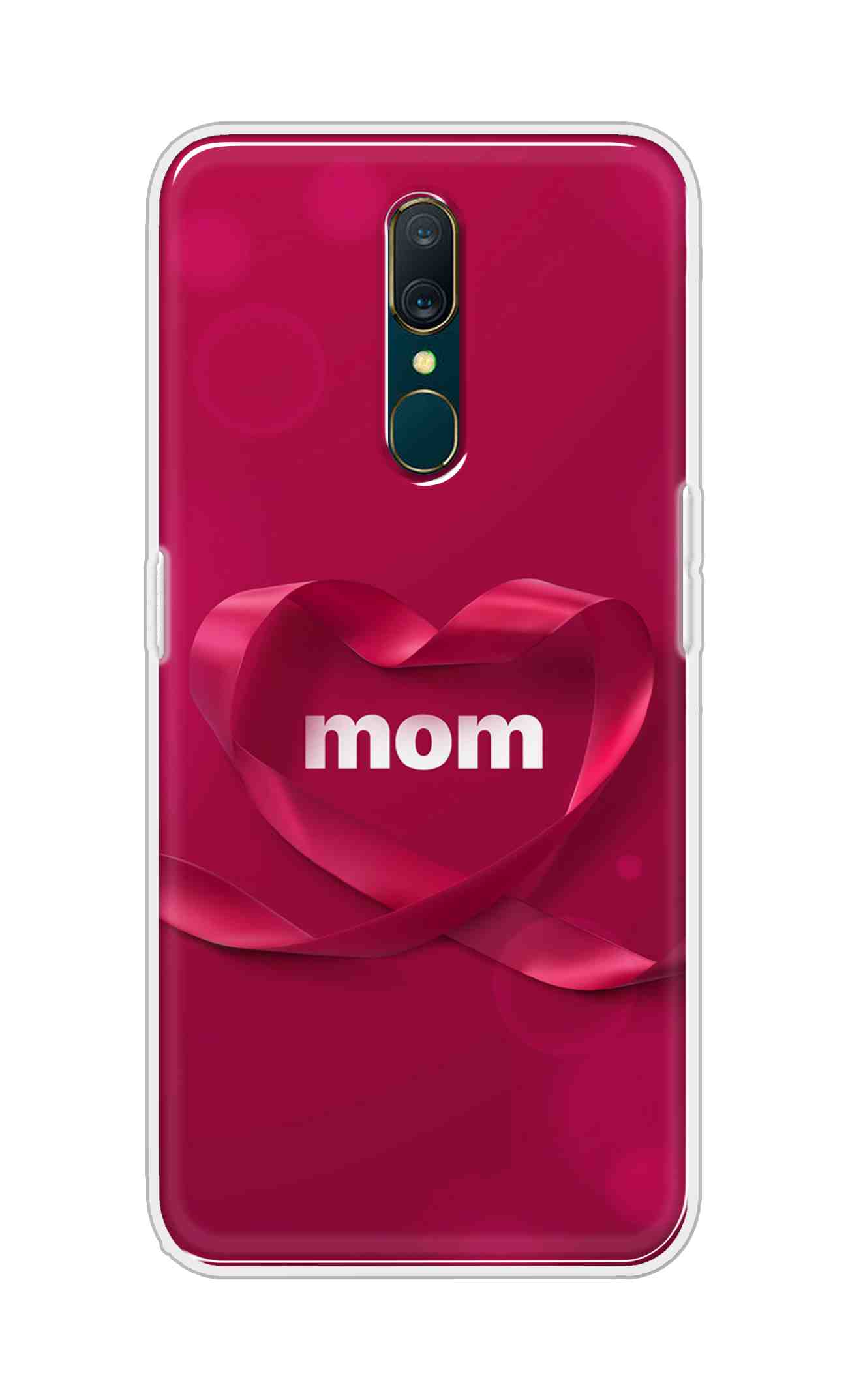 Coberta Back Cover For Oppo A9 Back Cover Stylish Case - Mom texts in Red heart Design D11317
