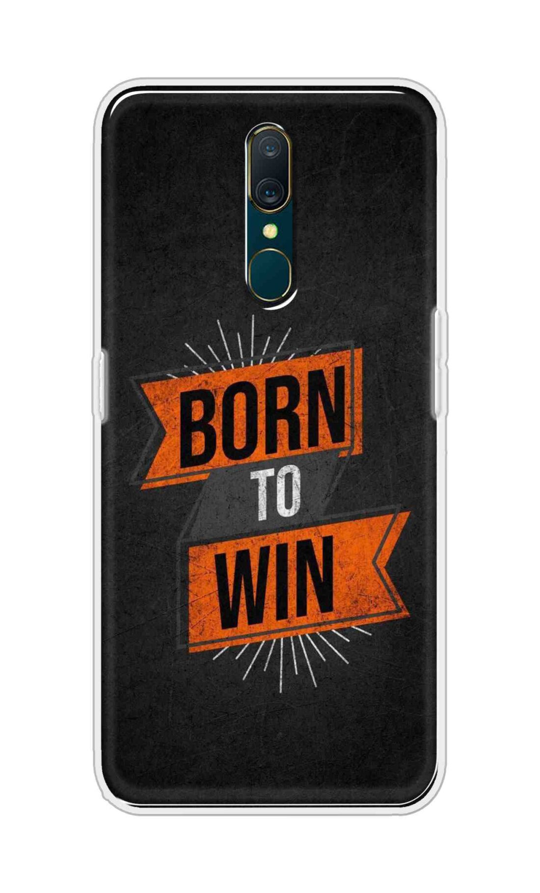 Coberta Back Cover For Oppo A9 Back Cover Stylish Case - Born to Win in Black Design D16556