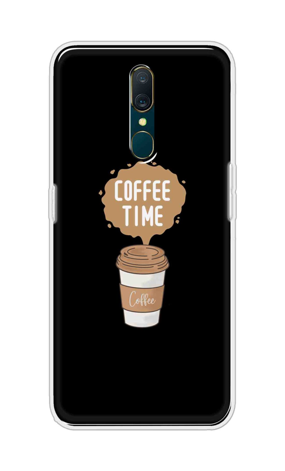 Coberta Back Cover For Oppo A9 Back Cover Stylish Case - Coffee Time in Black Design D16647