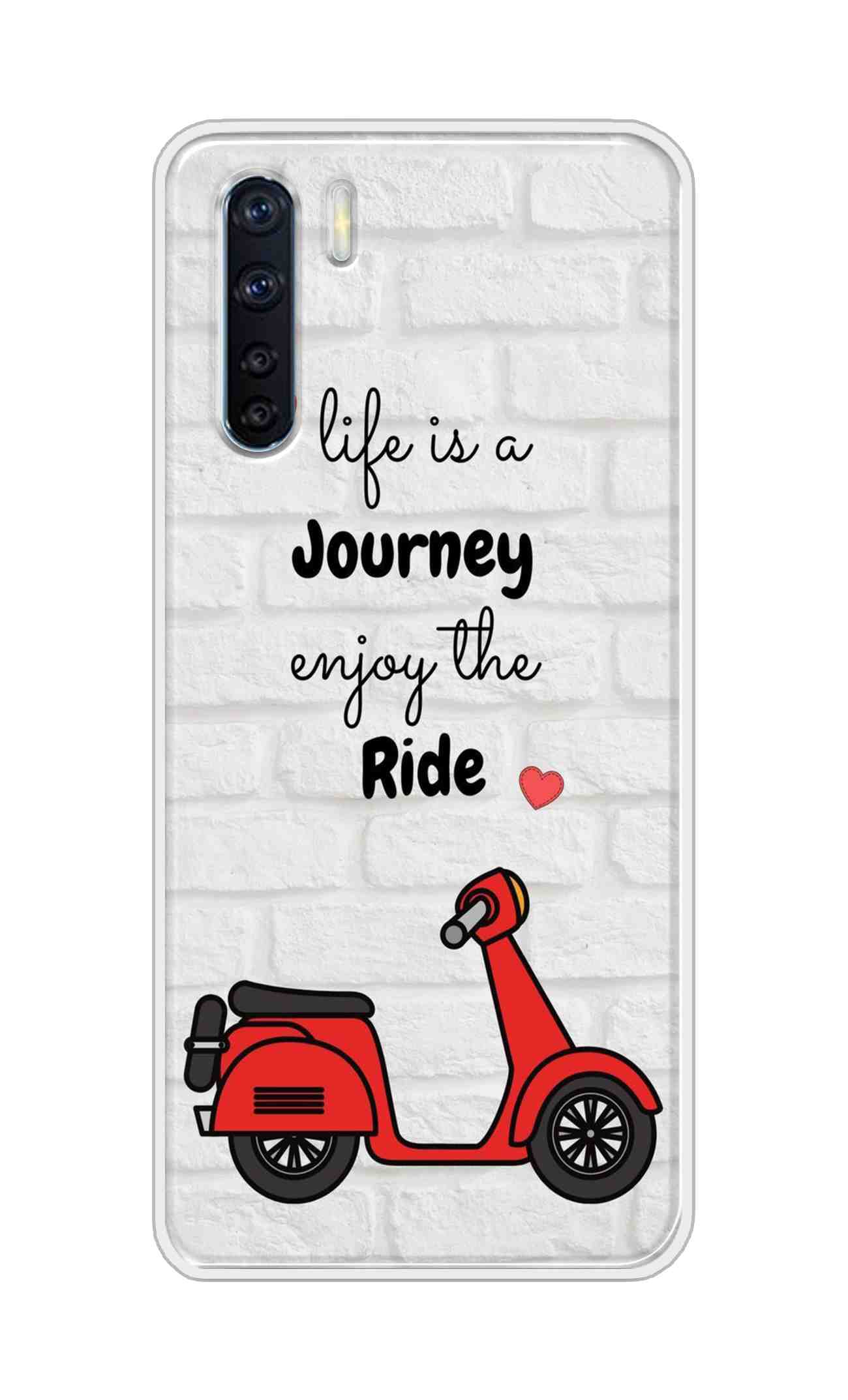 Coberta Back Cover For Oppo A91 Back Cover Stylish Case - Life is a Journey Enjoy the Ride Design D16541