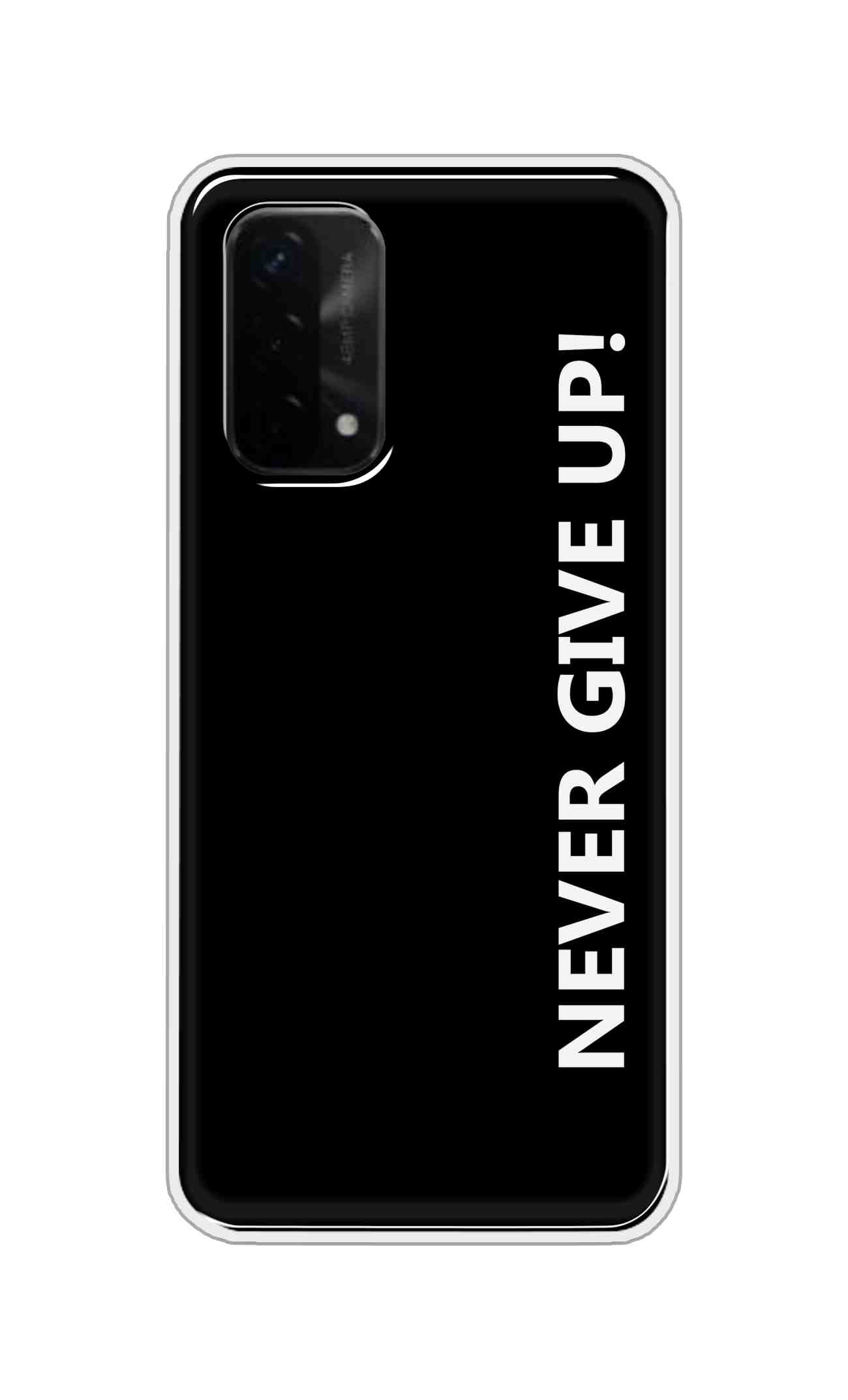 Coberta Back Cover For Oppo A93 5G Back Cover Stylish Case - Never Give Up in Black Design D16656
