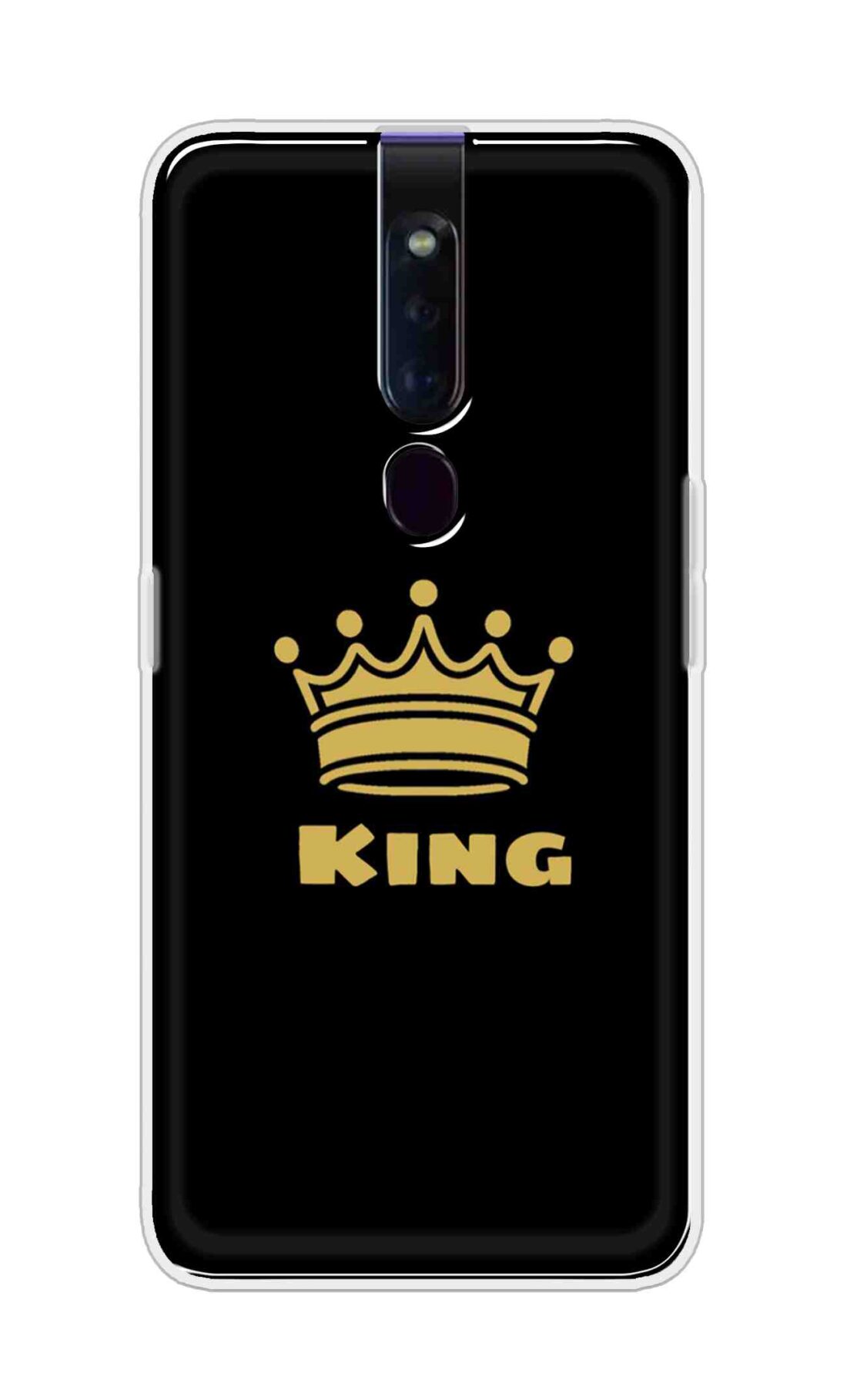 Coberta Back Cover For Oppo F11 Pro Back Cover Stylish Case - King Texts in Black Design D11092