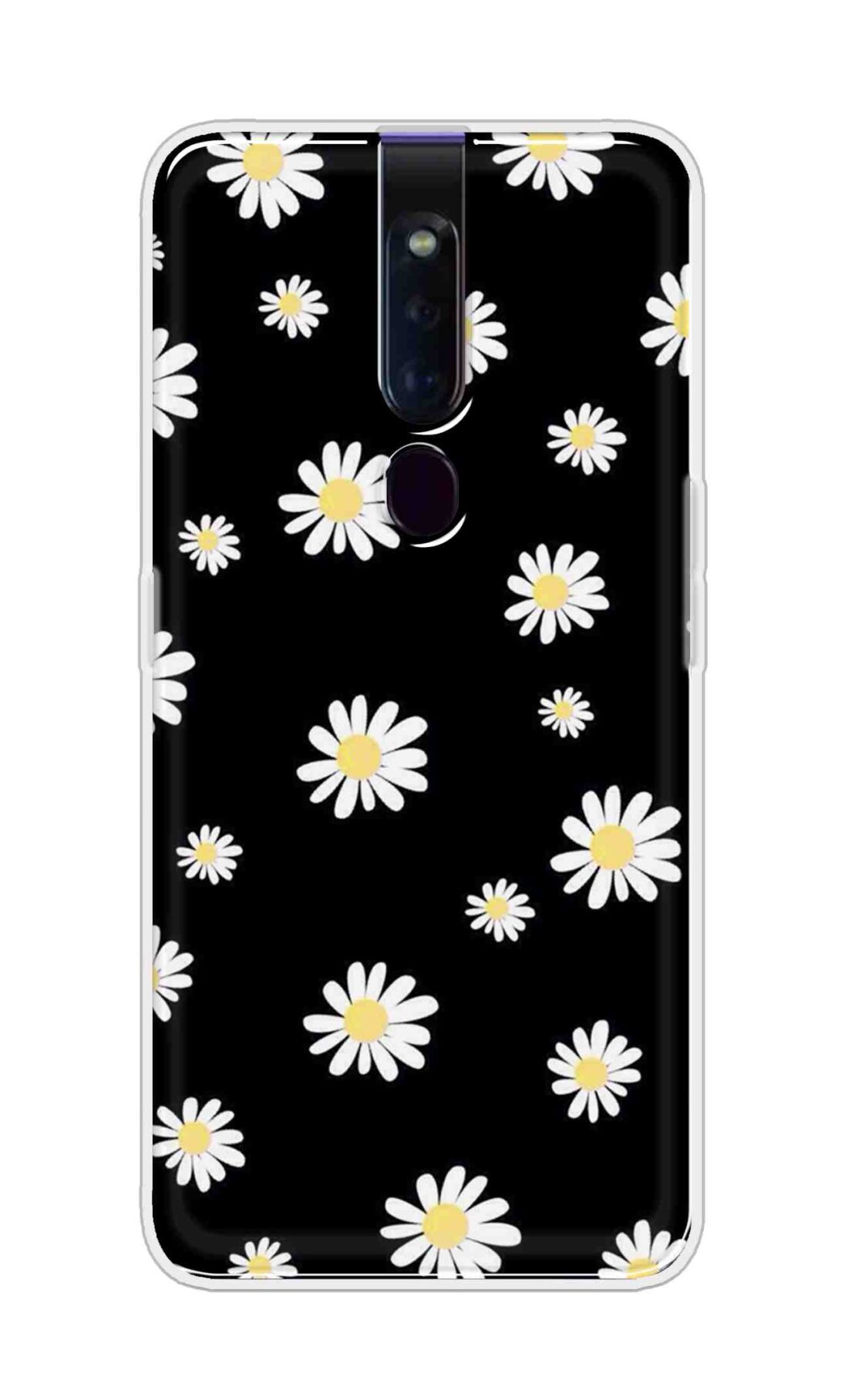 Coberta Back Cover For Oppo F11 Pro Back Cover Stylish Case - Sun Flowers in Black Design D11094