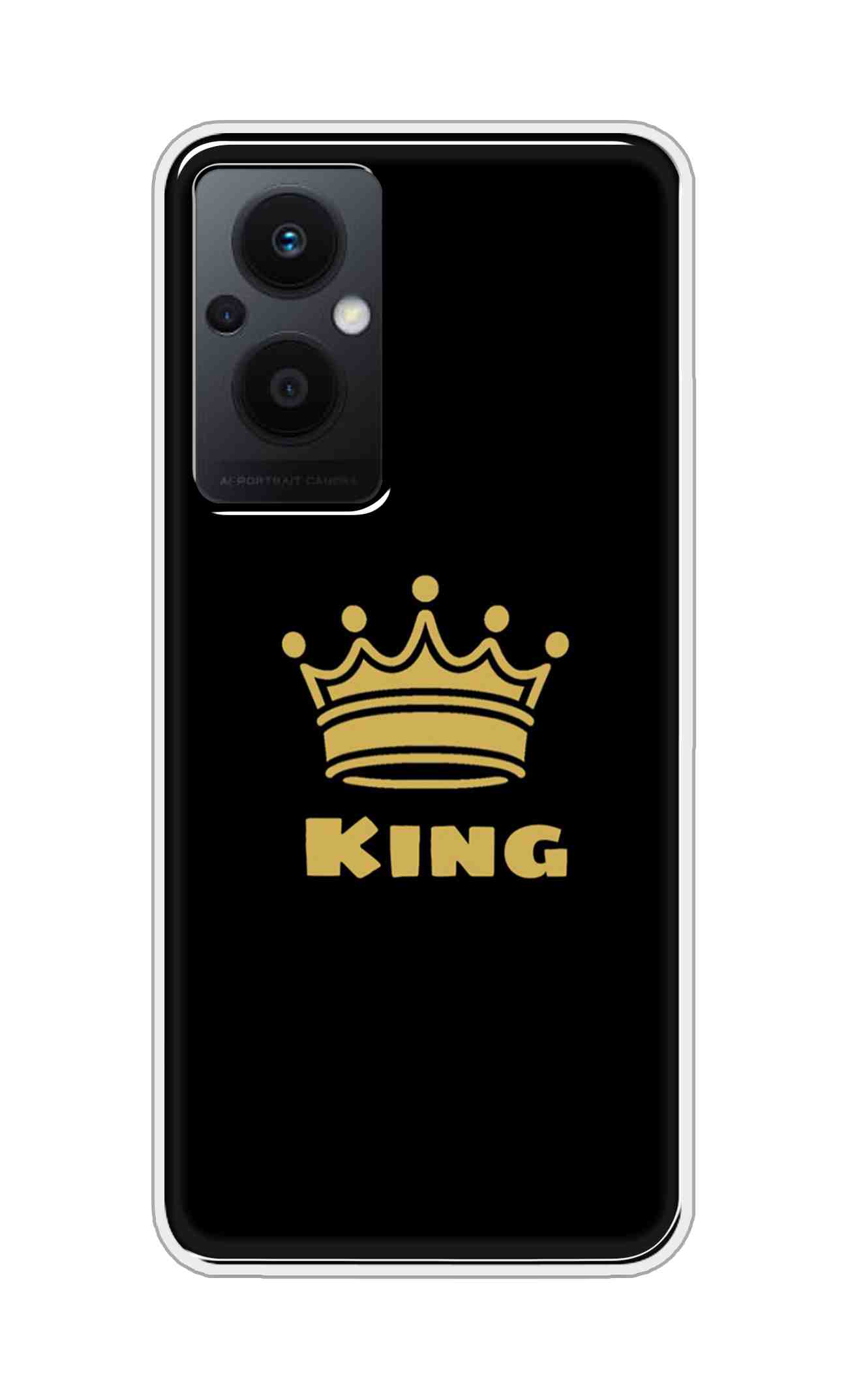 Coberta Back Cover For Oppo F21 pro 5G Back Cover Stylish Case - King Texts in Black Design D11092