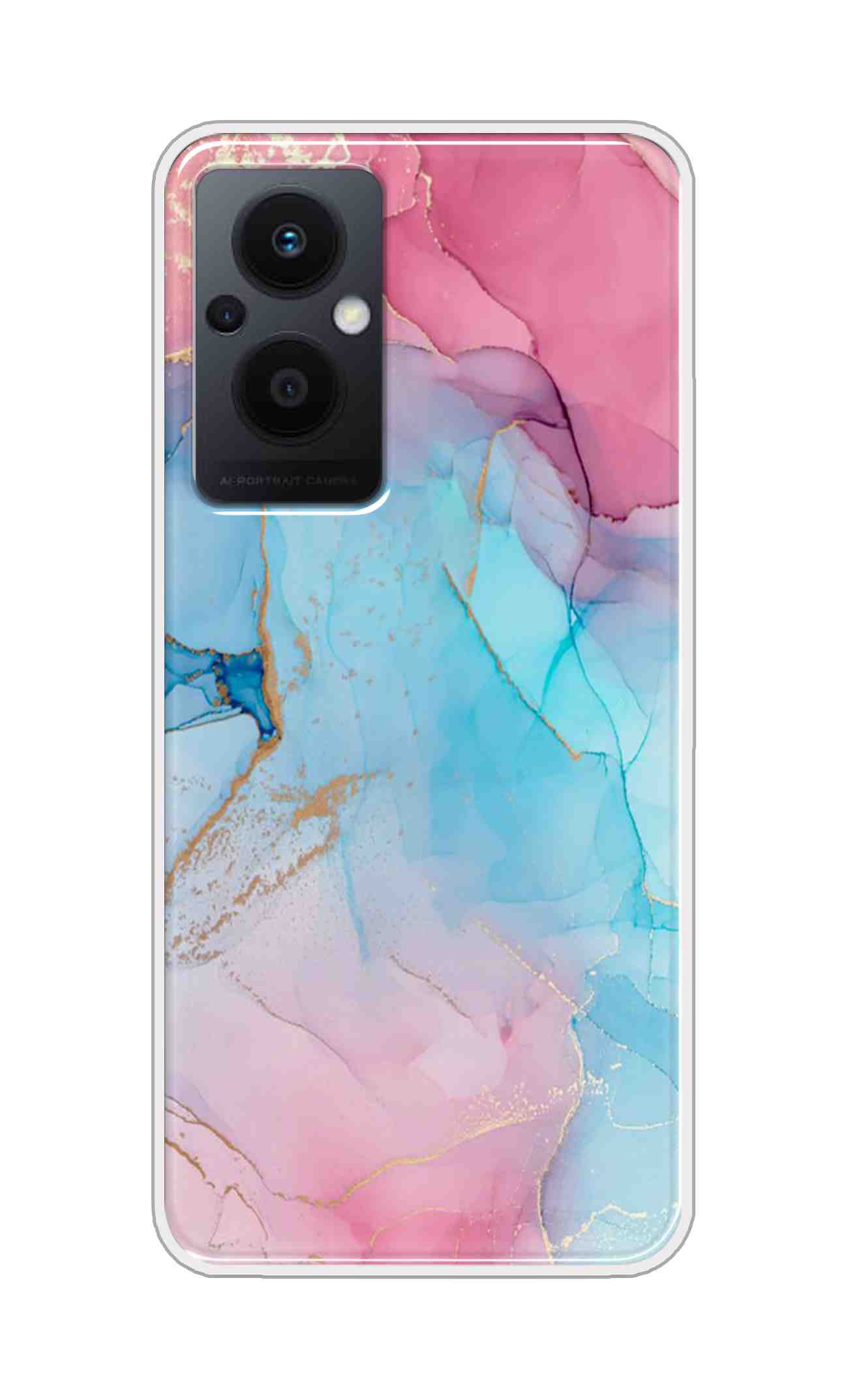 Coberta Back Cover For Oppo F21 pro 5G Back Cover Stylish Case - New Pink Marble Design D13670