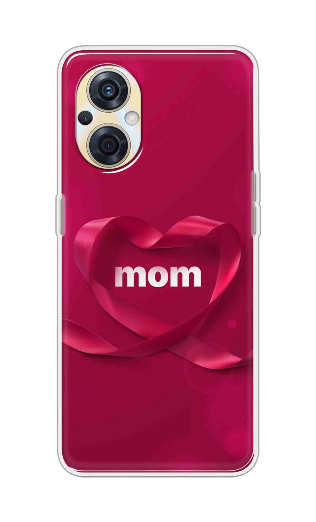 Coberta Back Cover For Oppo F21s Pro 5G Back Cover Stylish Case - Mom texts in Red heart Design D11317