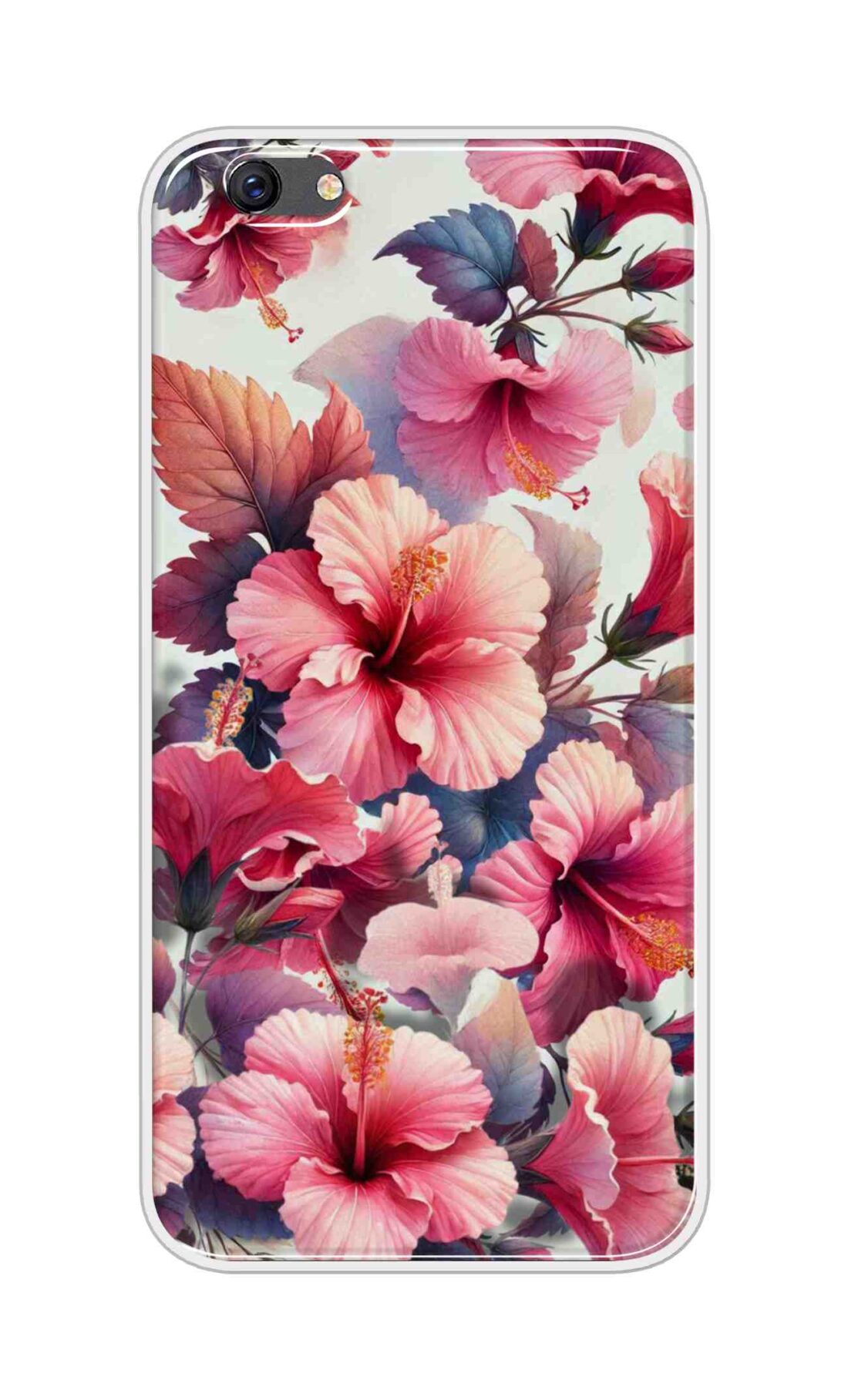 Coberta Back Cover For Oppo F3 Plus Back Cover Stylish Case - Pink Leaves and Flowers Design D16525