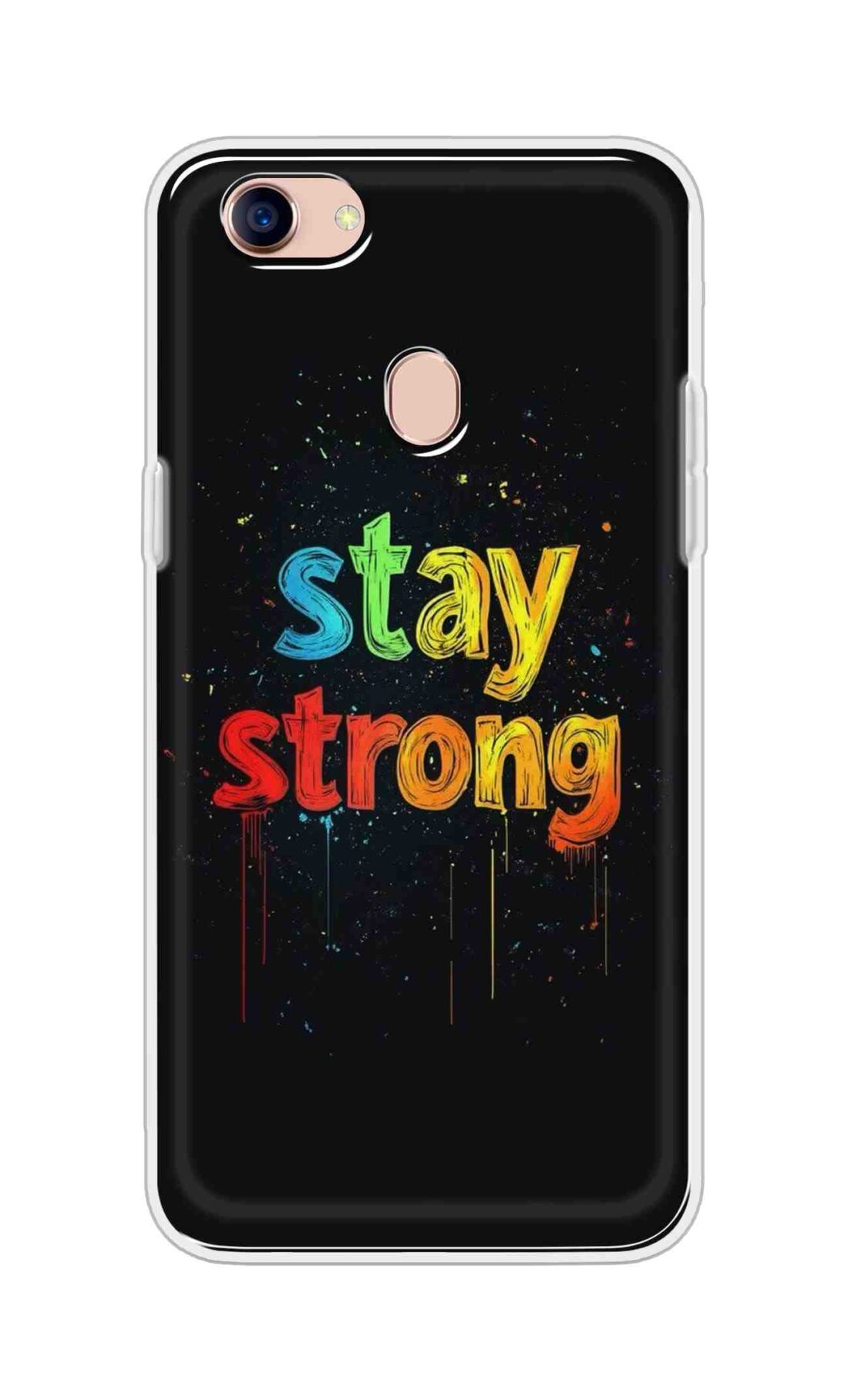 Coberta Back Cover For Oppo F5 Youth Back Cover Stylish Case - Stay Strong in Black Design D16558