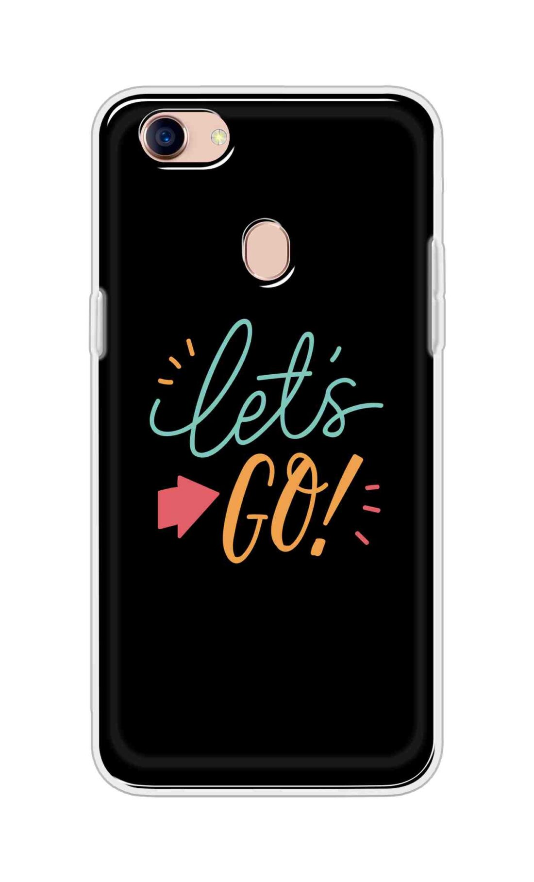 Coberta Back Cover For Oppo F5 Youth Back Cover Stylish Case - Lets Go in Black Design Design D16650