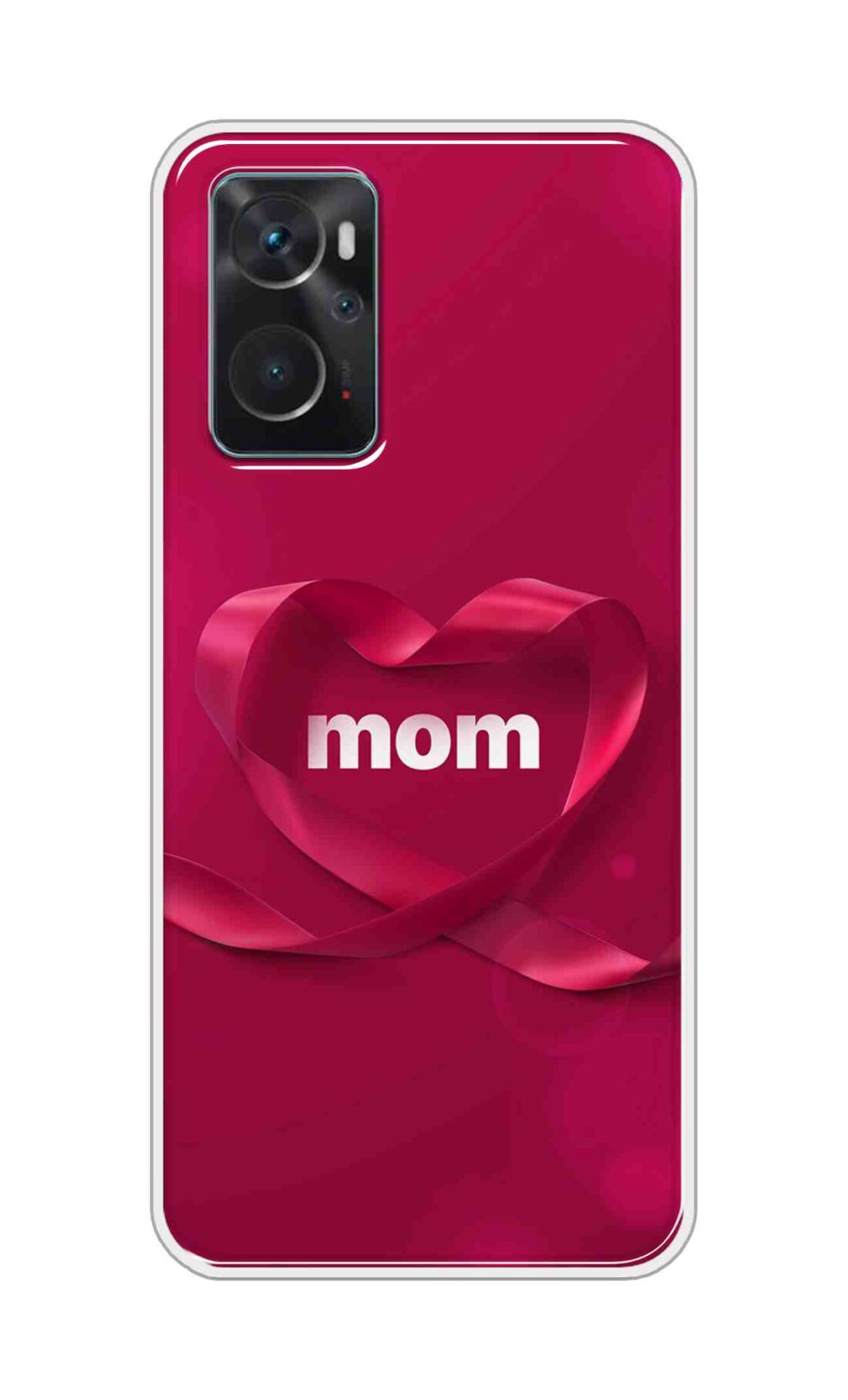 Coberta Back Cover For Oppo K10 Back Cover Stylish Case - Mom texts in Red heart Design D11317