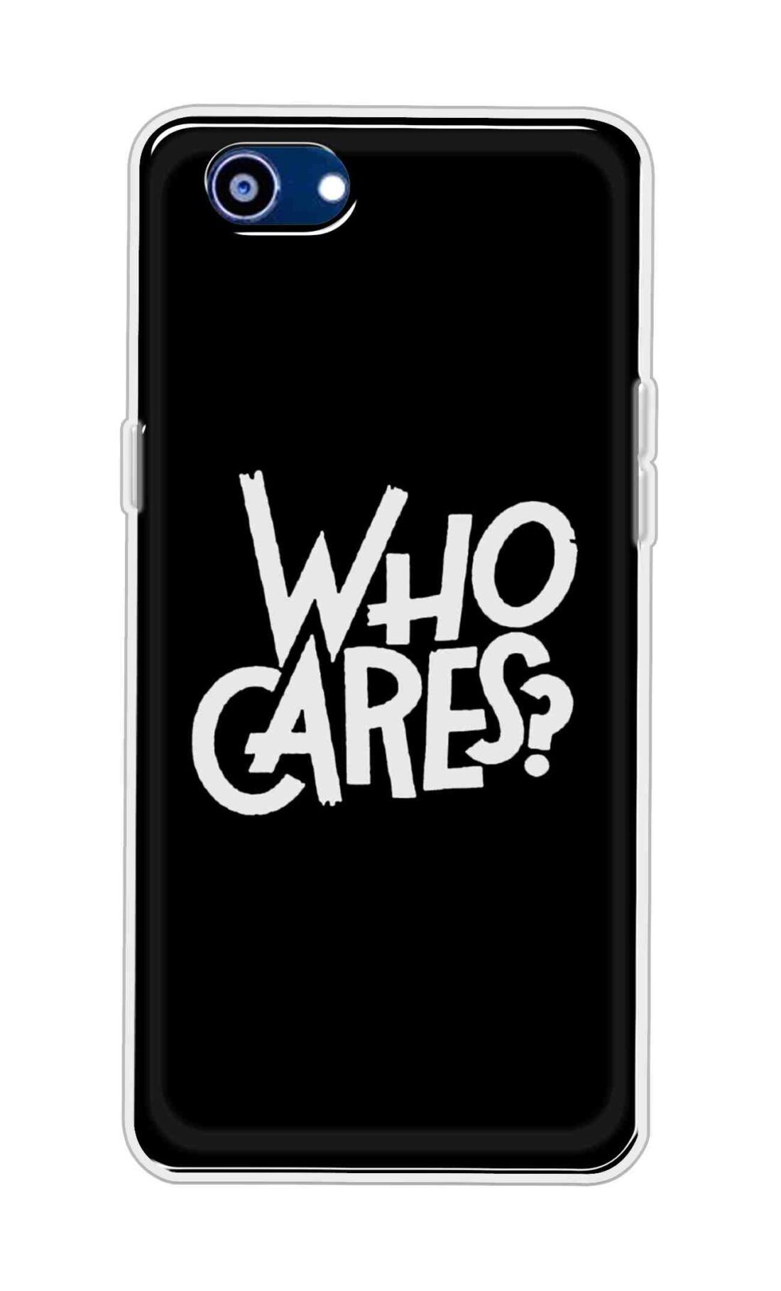 Coberta Back Cover For Oppo Realme 1 Back Cover Stylish Case - Who Cares Texts in Black Design D11066