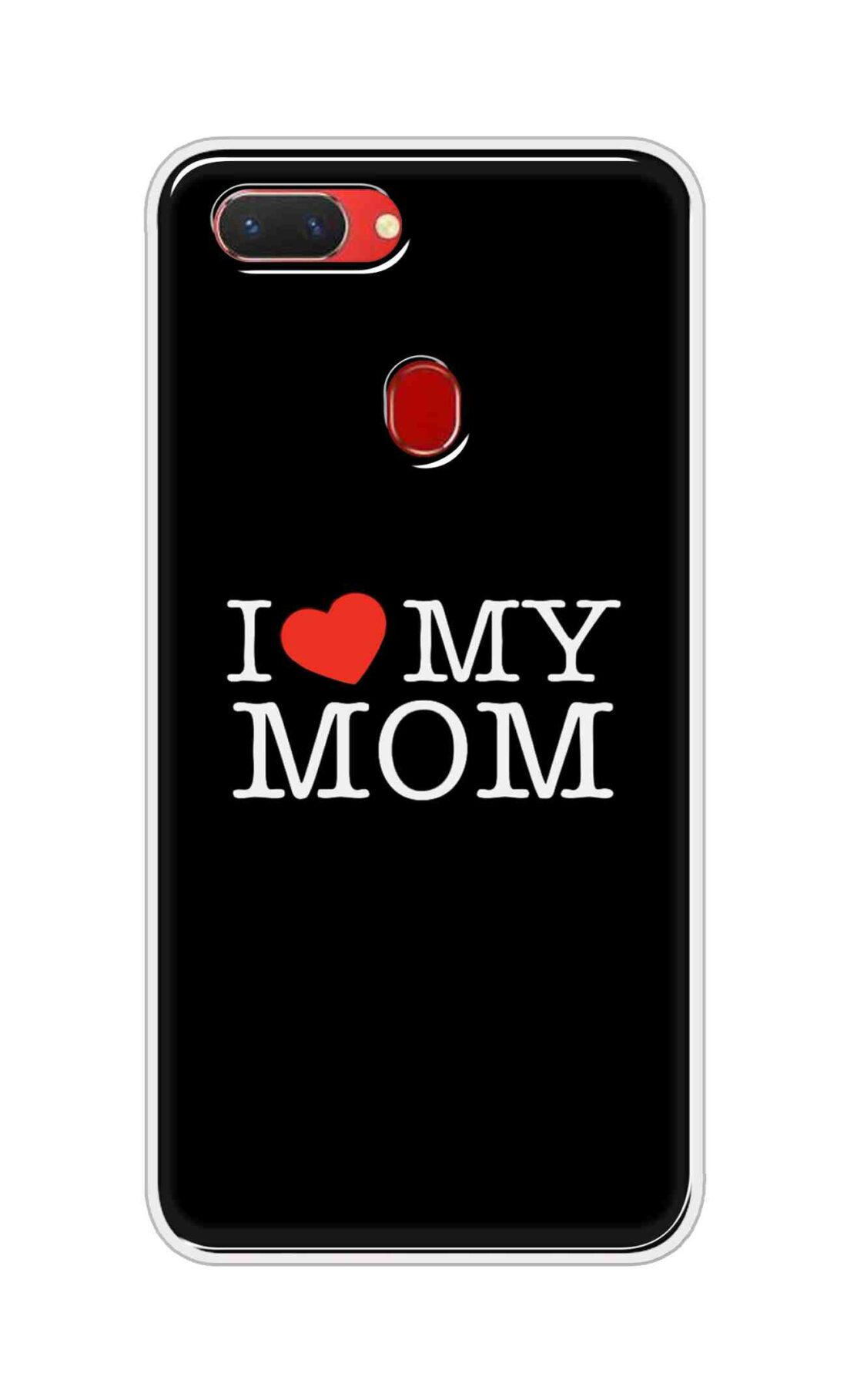 Coberta Back Cover For Oppo Realme 2 Back Cover Stylish Case - I Love My Mom in Black Design D11011
