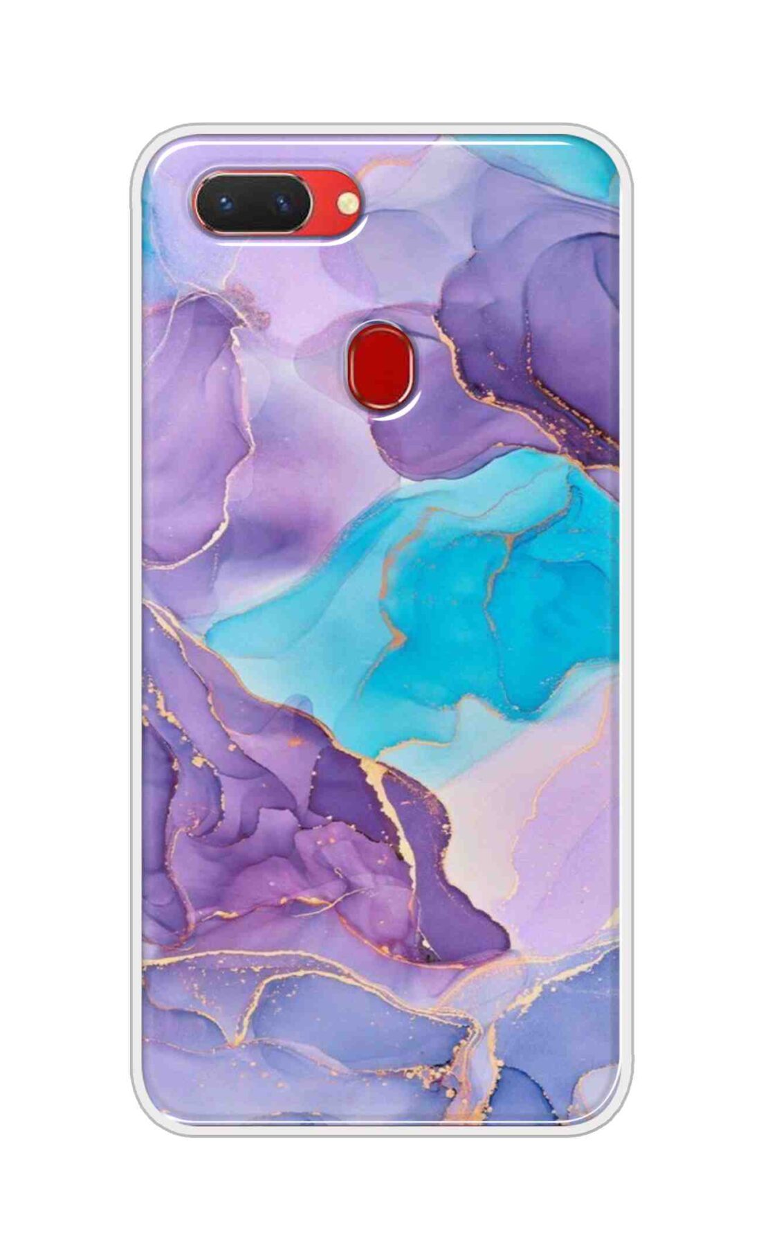 Coberta Back Cover For Oppo Realme 2 Back Cover Stylish Case - Purple and Blue Marble Design D16216
