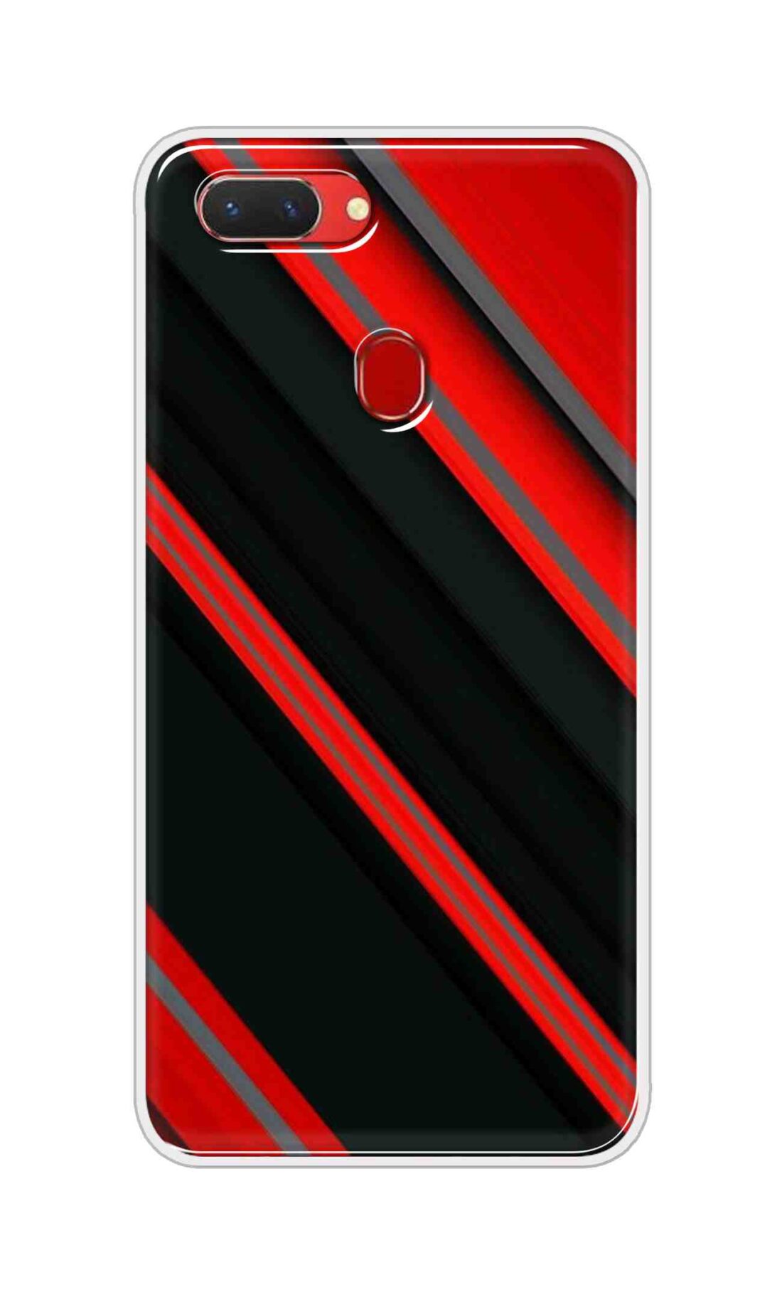 Coberta Back Cover For Oppo Realme 2 Back Cover Stylish Case - Red and Black 3D Pattern Design D16461