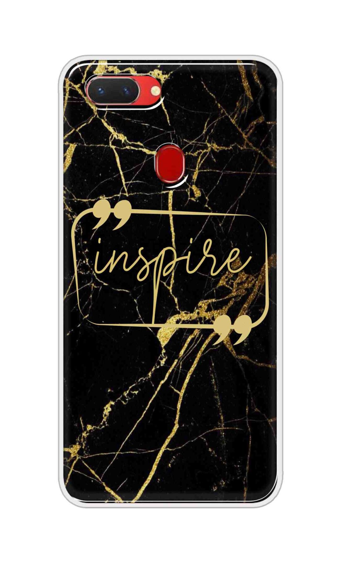 Coberta Back Cover For Oppo Realme 2 Back Cover Stylish Case - Inspire in Golden Marble Design D16509