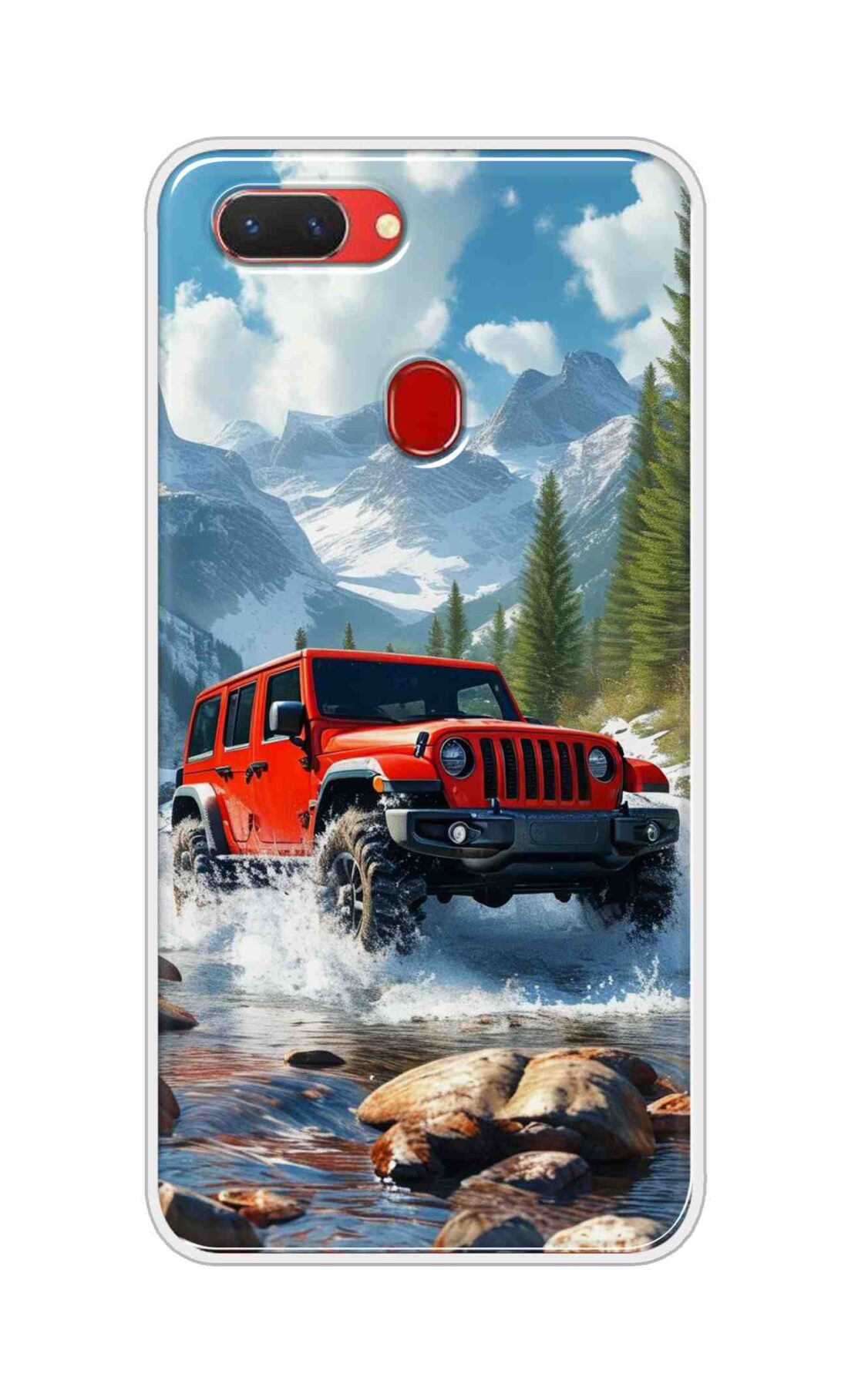 Coberta Back Cover For Oppo Realme 2 Back Cover Stylish Case - Red Car in Nature Design D16513