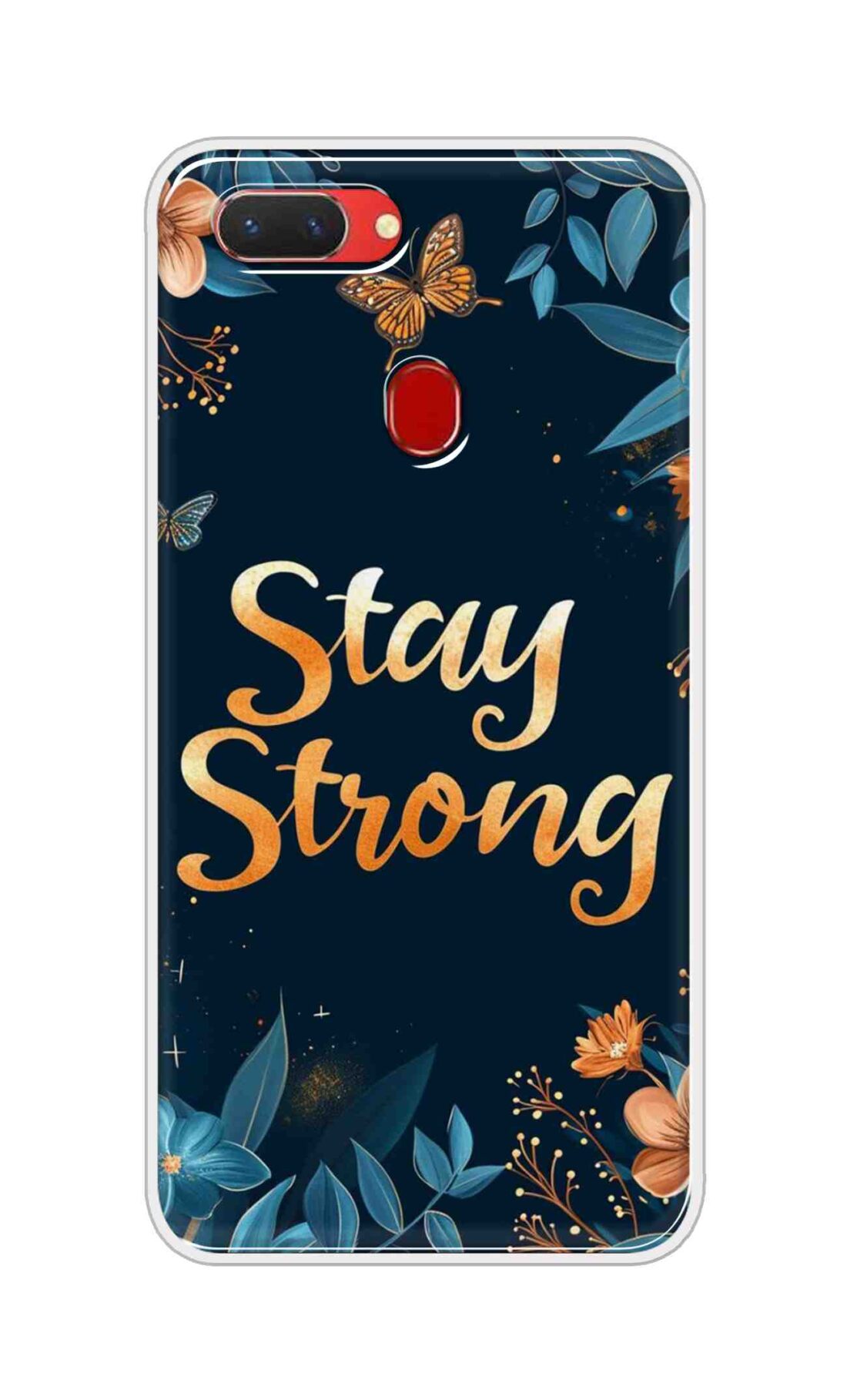 Coberta Back Cover For Oppo Realme 2 Back Cover Stylish Case - Stay Strong with Flowers Design D16514