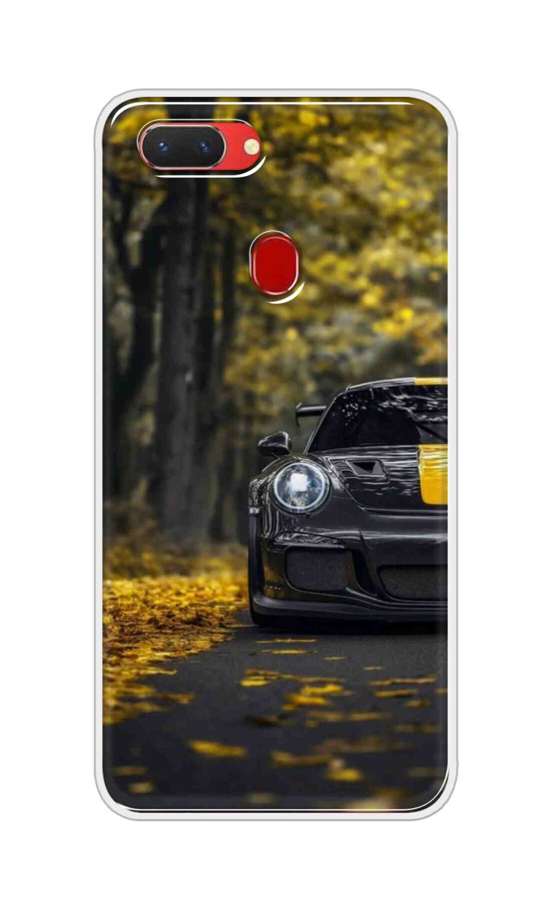 Coberta Back Cover For Oppo Realme 2 Back Cover Stylish Case - Black and Yellow Car Design D16561