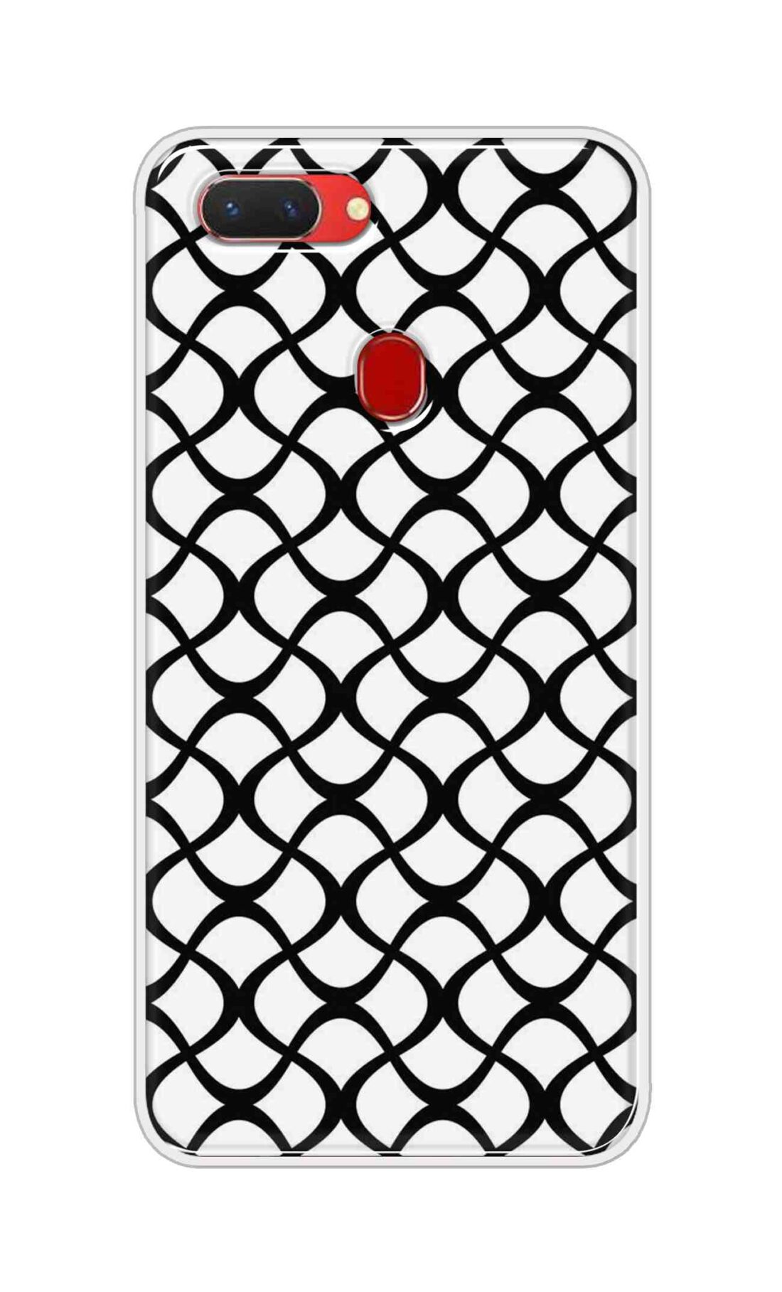 Coberta Back Cover For Oppo Realme 2 Back Cover Stylish Case - Black Zig Zag Design D16590