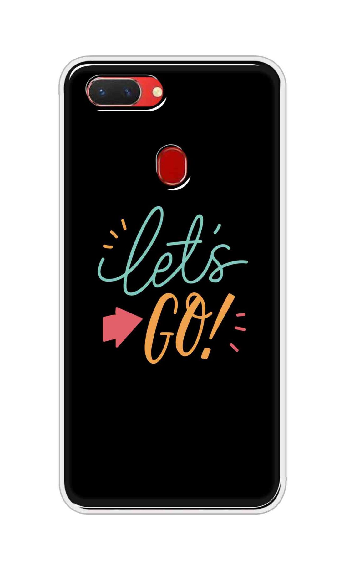 Coberta Back Cover For Oppo Realme 2 Back Cover Stylish Case - Lets Go in Black Design Design D16650