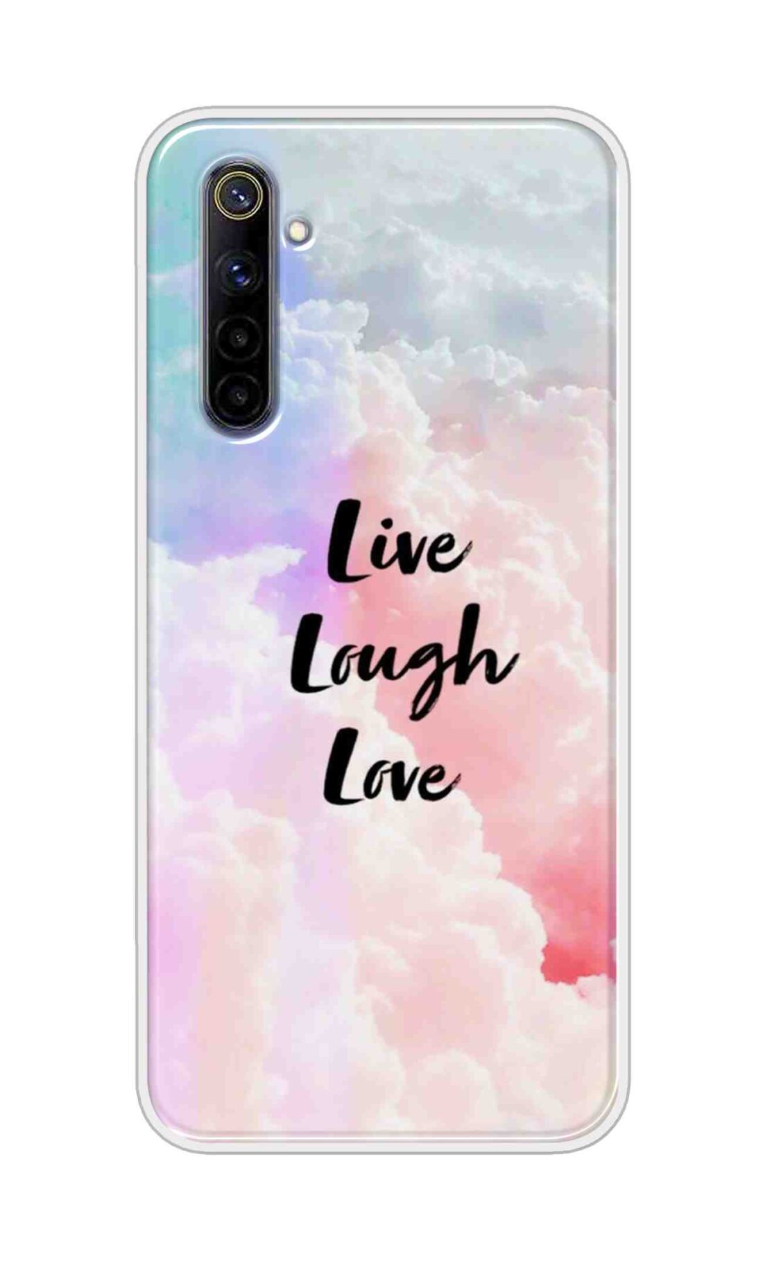 Coberta Back Cover For Oppo Realme 6i Back Cover Stylish Case - Live Laugh Love Text Design D16091