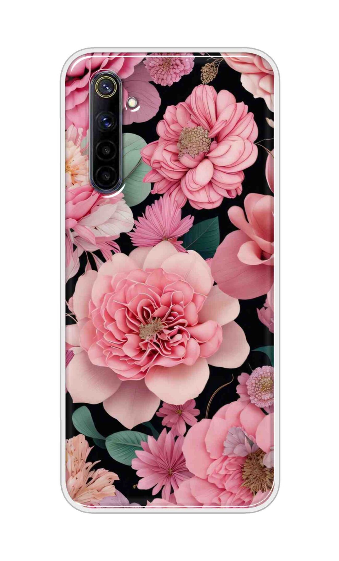 Coberta Back Cover For Oppo Realme 6i Back Cover Stylish Case - Pink Lotus Flowers Design D16233
