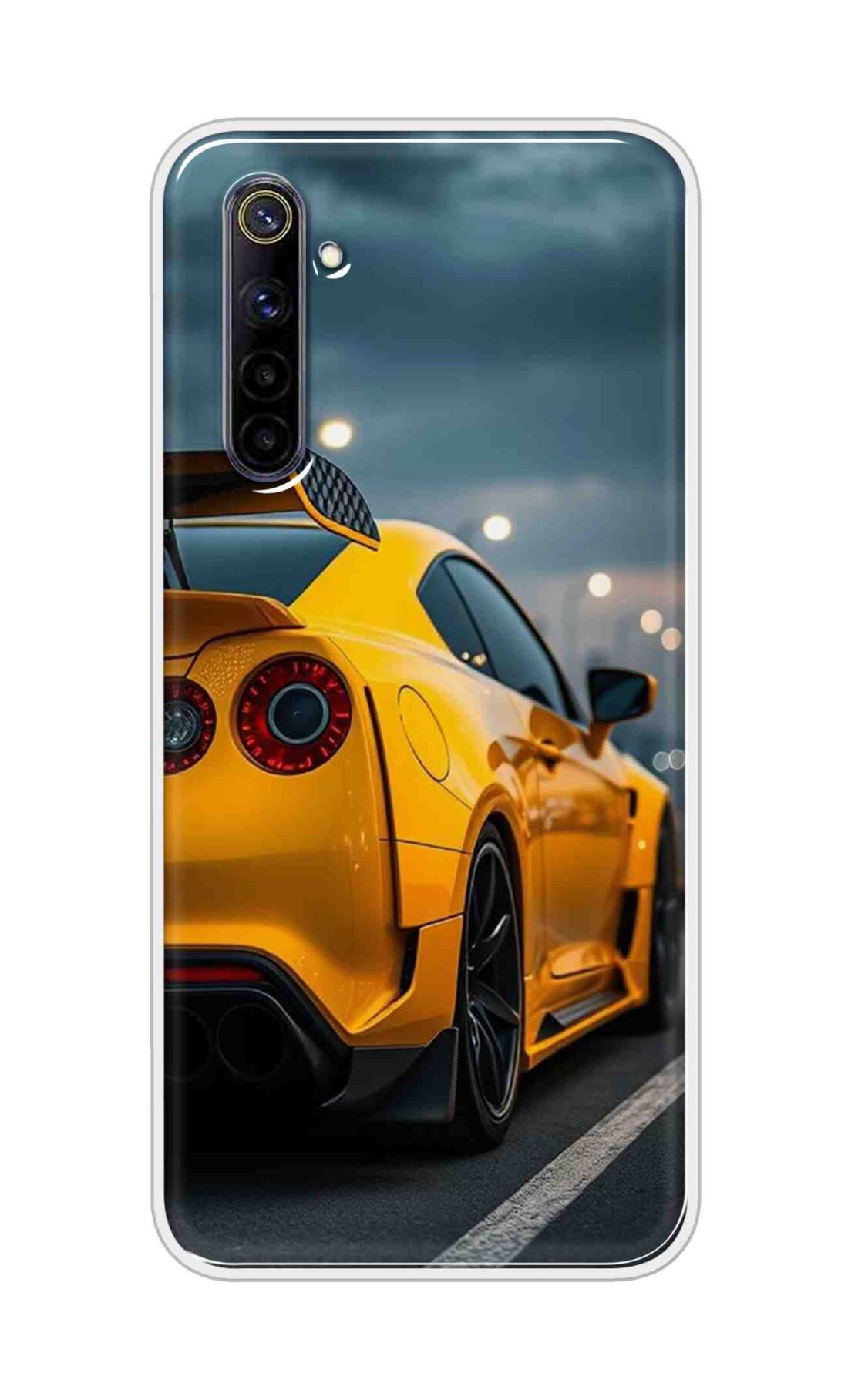 Coberta Back Cover For Oppo Realme 6i Back Cover Stylish Case - Orange Modern Car Design D16626