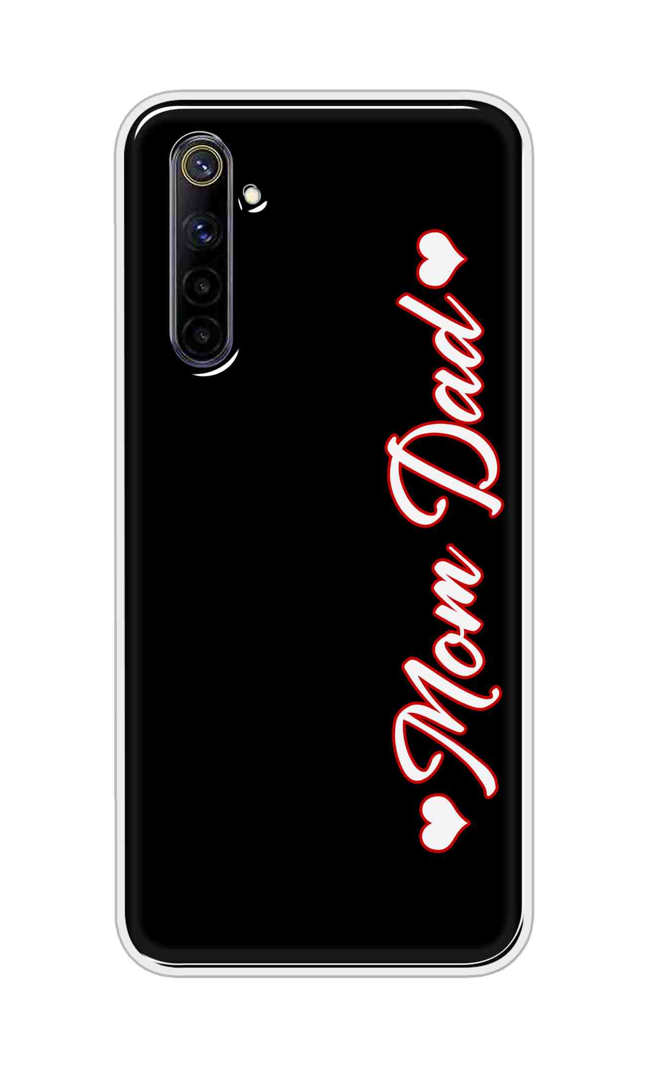 Coberta Back Cover For Oppo Realme 6i Back Cover Stylish Case - Mom and Dad in Black Design D16655