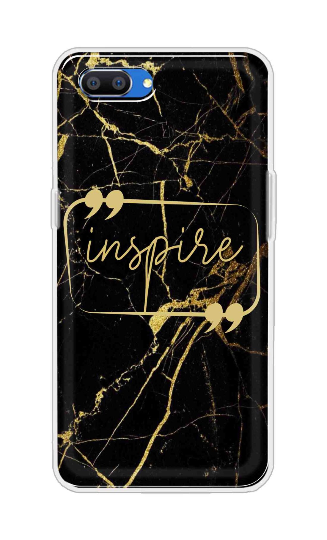 Coberta Back Cover For Oppo Realme C1 Back Cover Stylish Case - Inspire in Golden Marble Design D16509