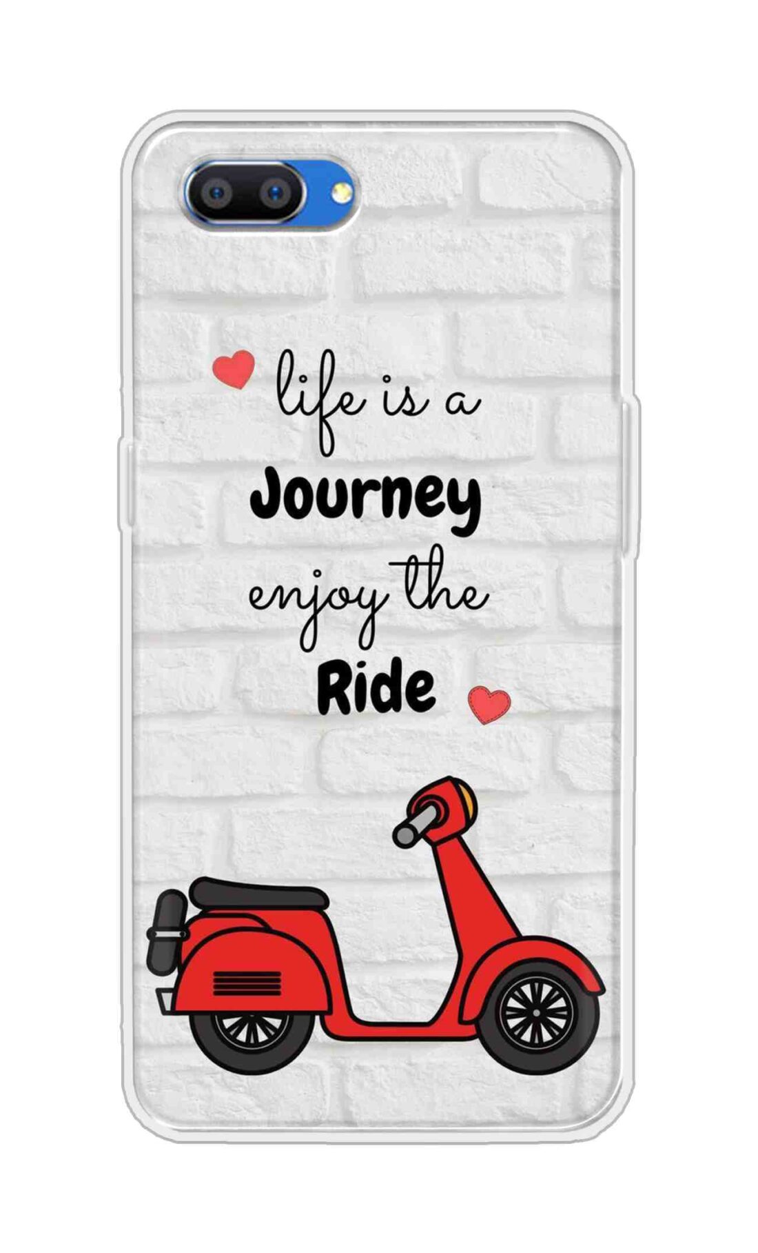 Coberta Back Cover For Oppo Realme C1 Back Cover Stylish Case - Life is a Journey Enjoy the Ride Design D16541