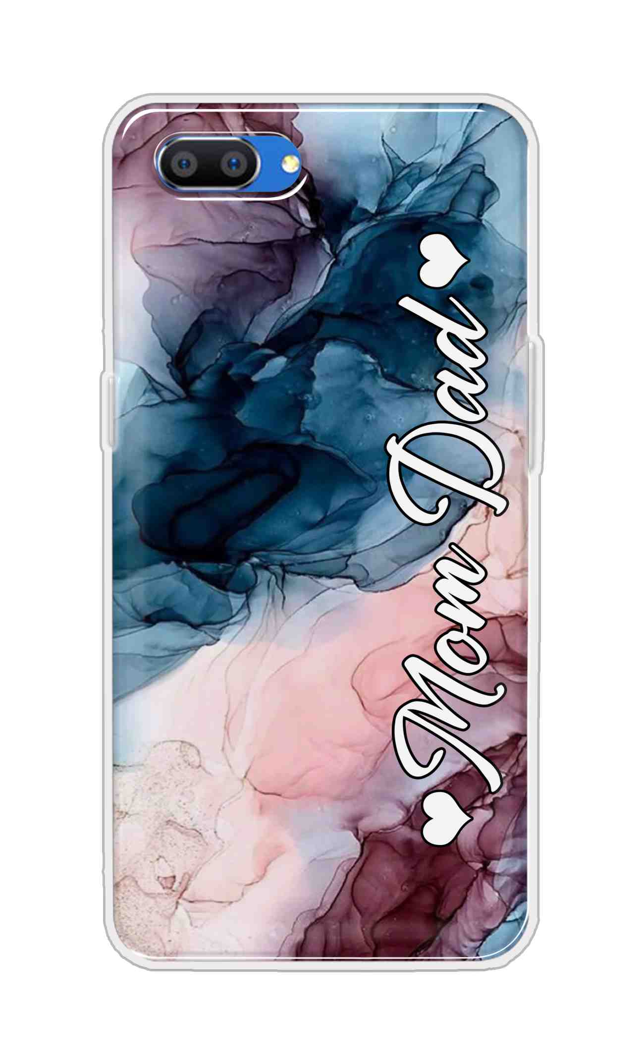 Coberta Back Cover For Oppo Realme C1 Back Cover Stylish Case - Mom and Dad on Colourful Marble D16654