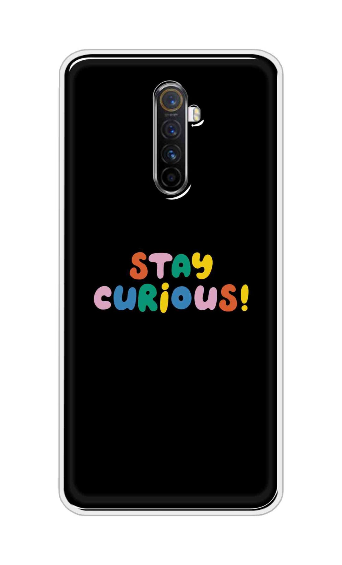 Coberta Back Cover For Oppo Realme X2 Pro Back Cover Stylish Case - Stay Curious in Black Design D16515