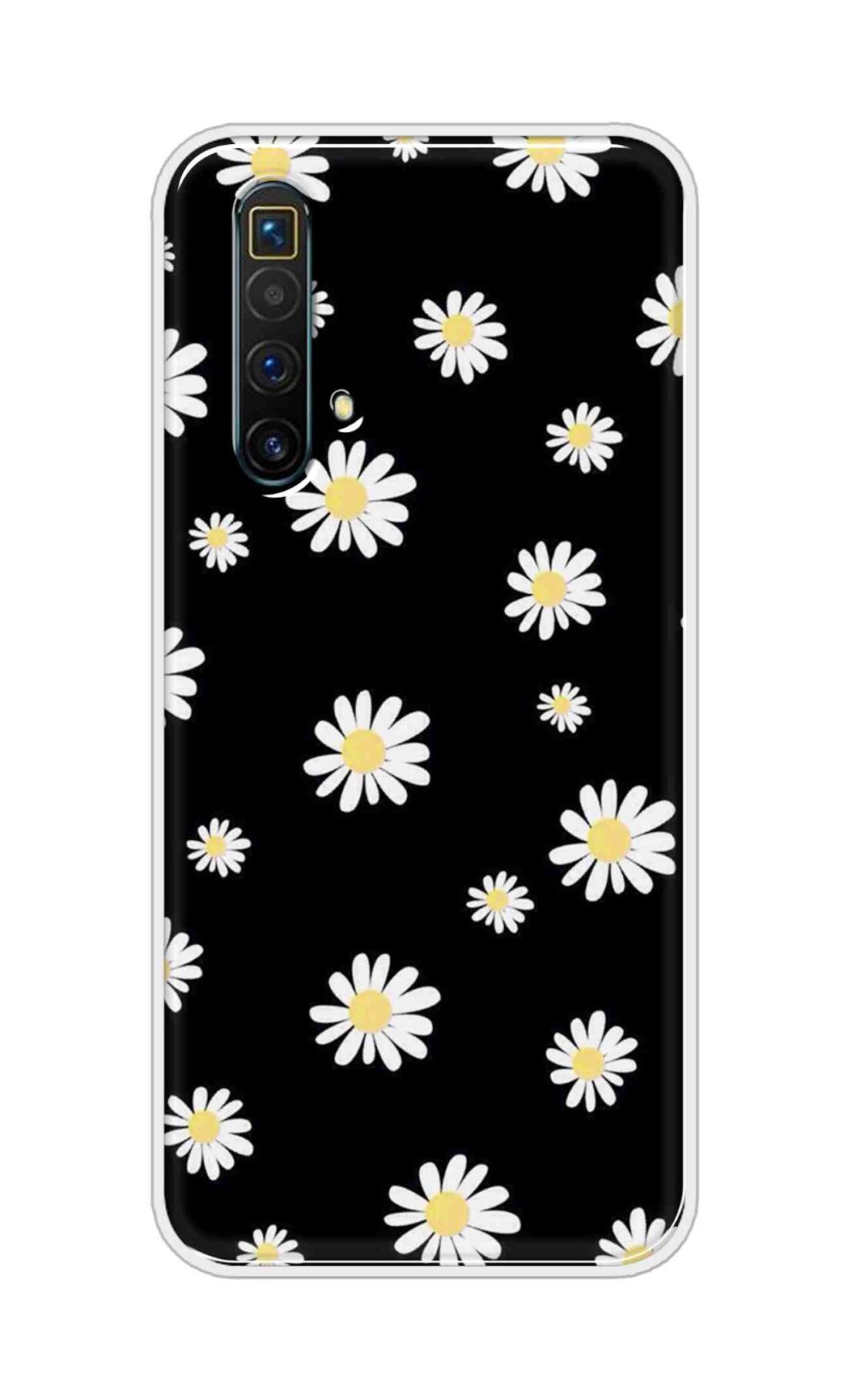 Coberta Back Cover For Oppo Realme X3 Back Cover Stylish Case - Sun Flowers in Black Design D11094