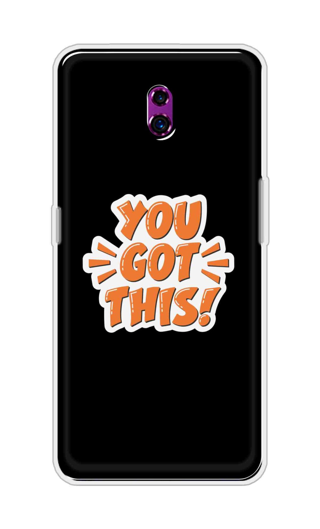 Coberta Back Cover For Oppo Reno Back Cover Stylish Case - You Got This in Black Design D16649