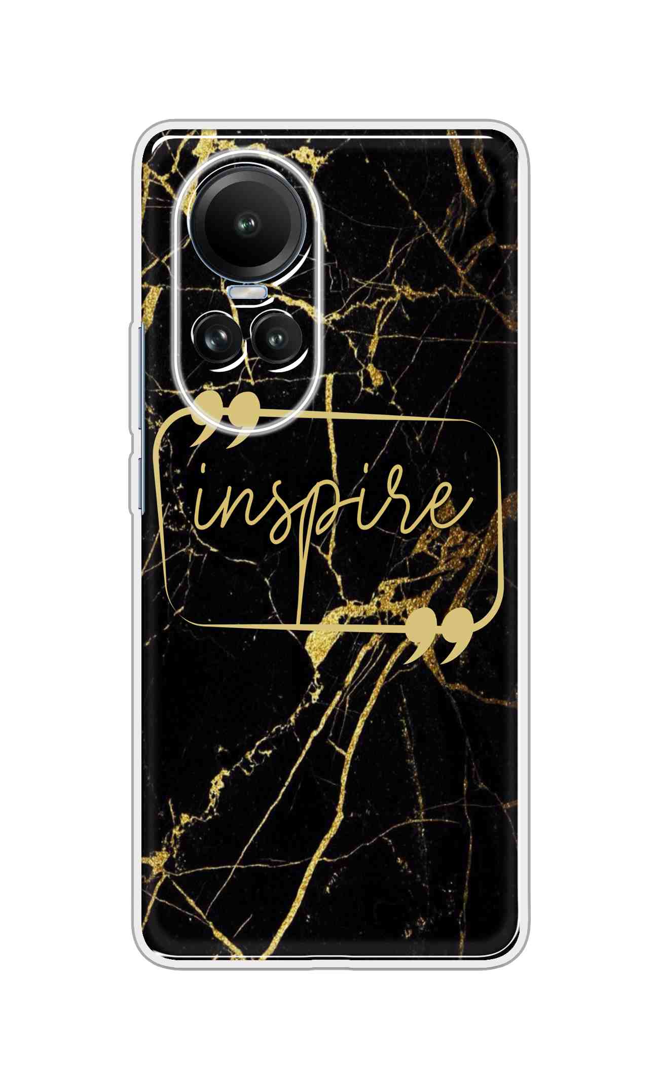 Coberta Back Cover For Oppo Reno 10 5G Back Cover Stylish Case - Inspire in Golden Marble Design D16509