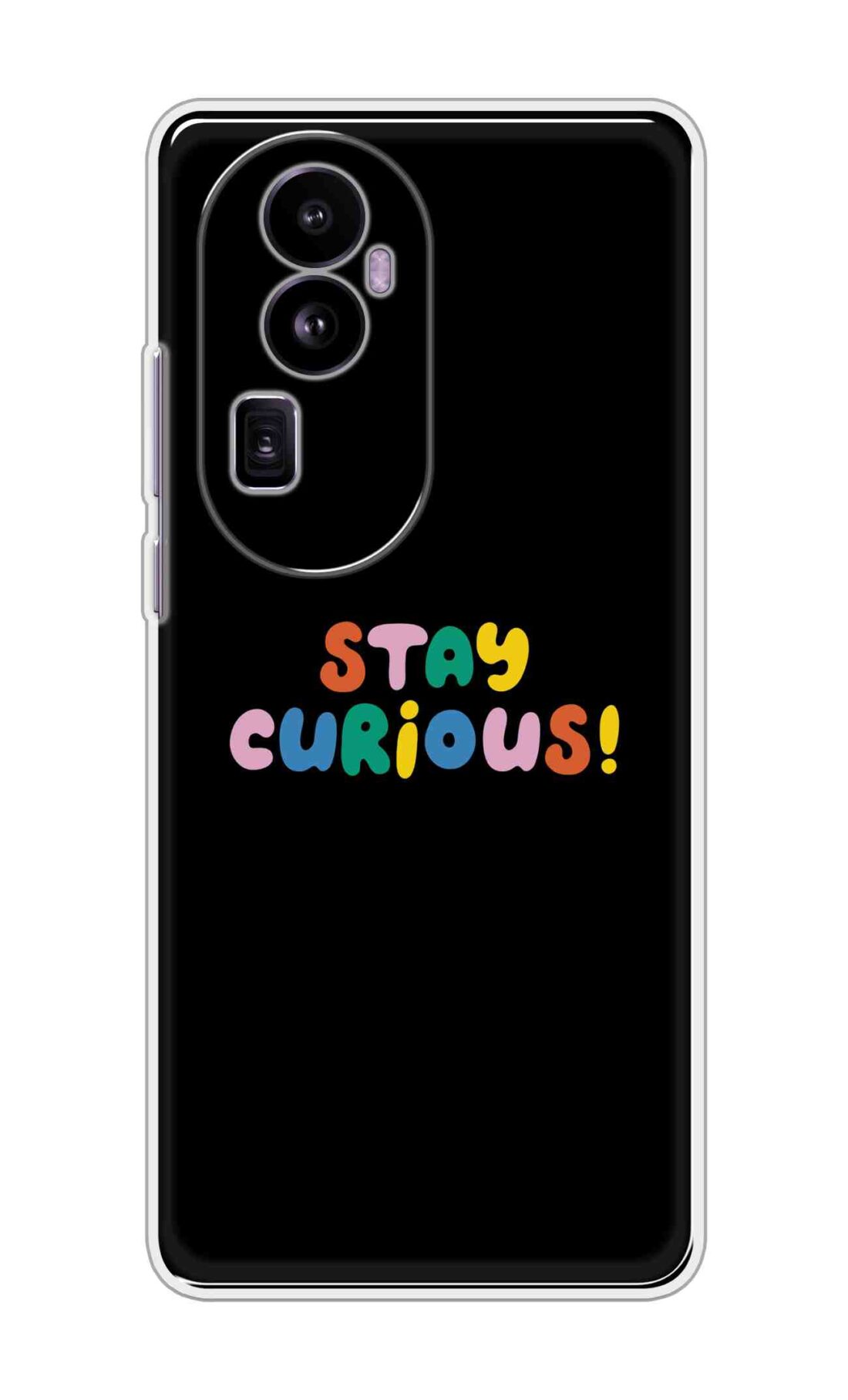 Coberta Back Cover For Oppo Reno 10 Pro Plus 5G Back Cover Stylish Case - Stay Curious in Black Design D16515