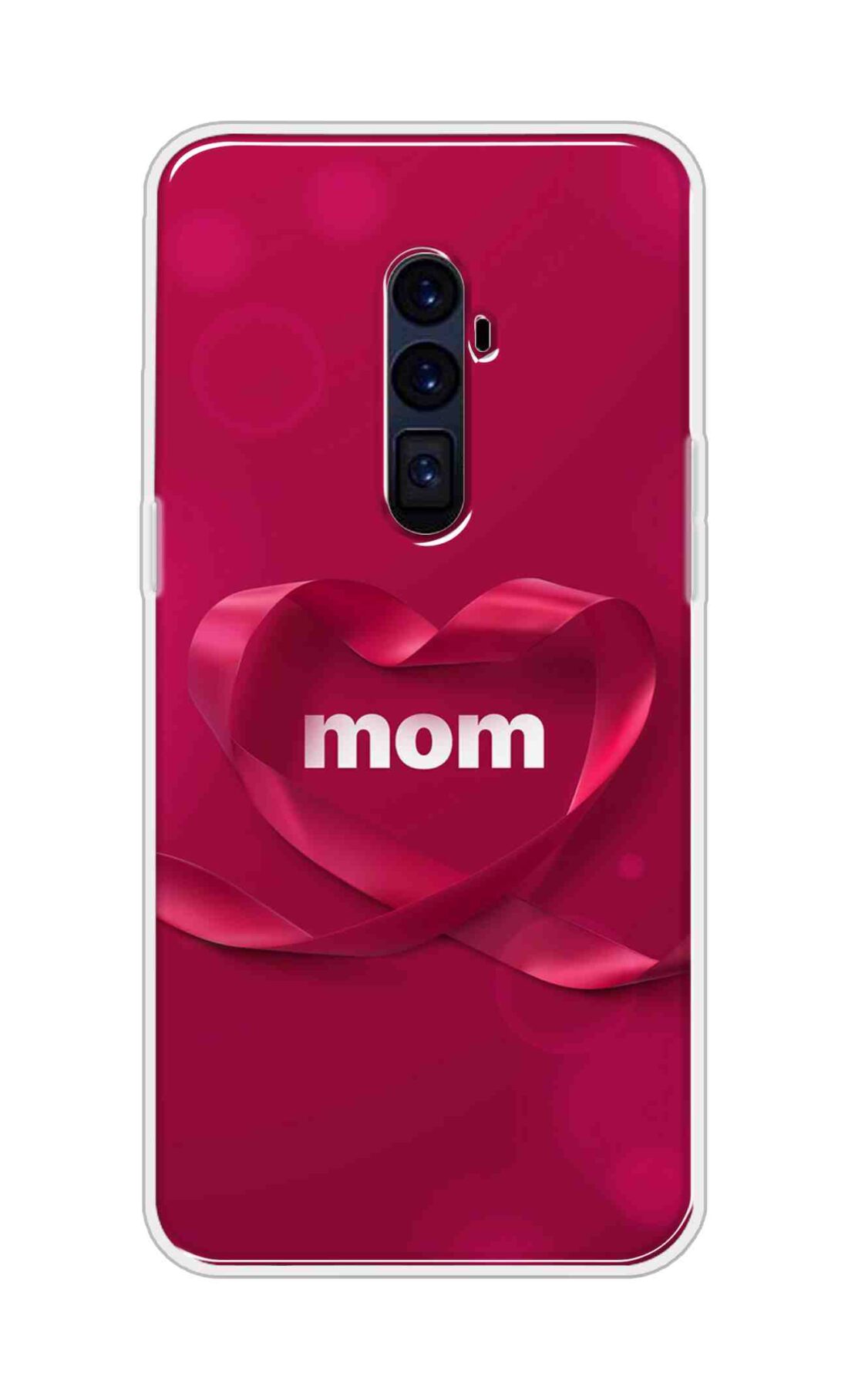 Coberta Back Cover For Oppo Reno 10x Zoom Back Cover Stylish Case - Mom texts in Red heart Design D11317