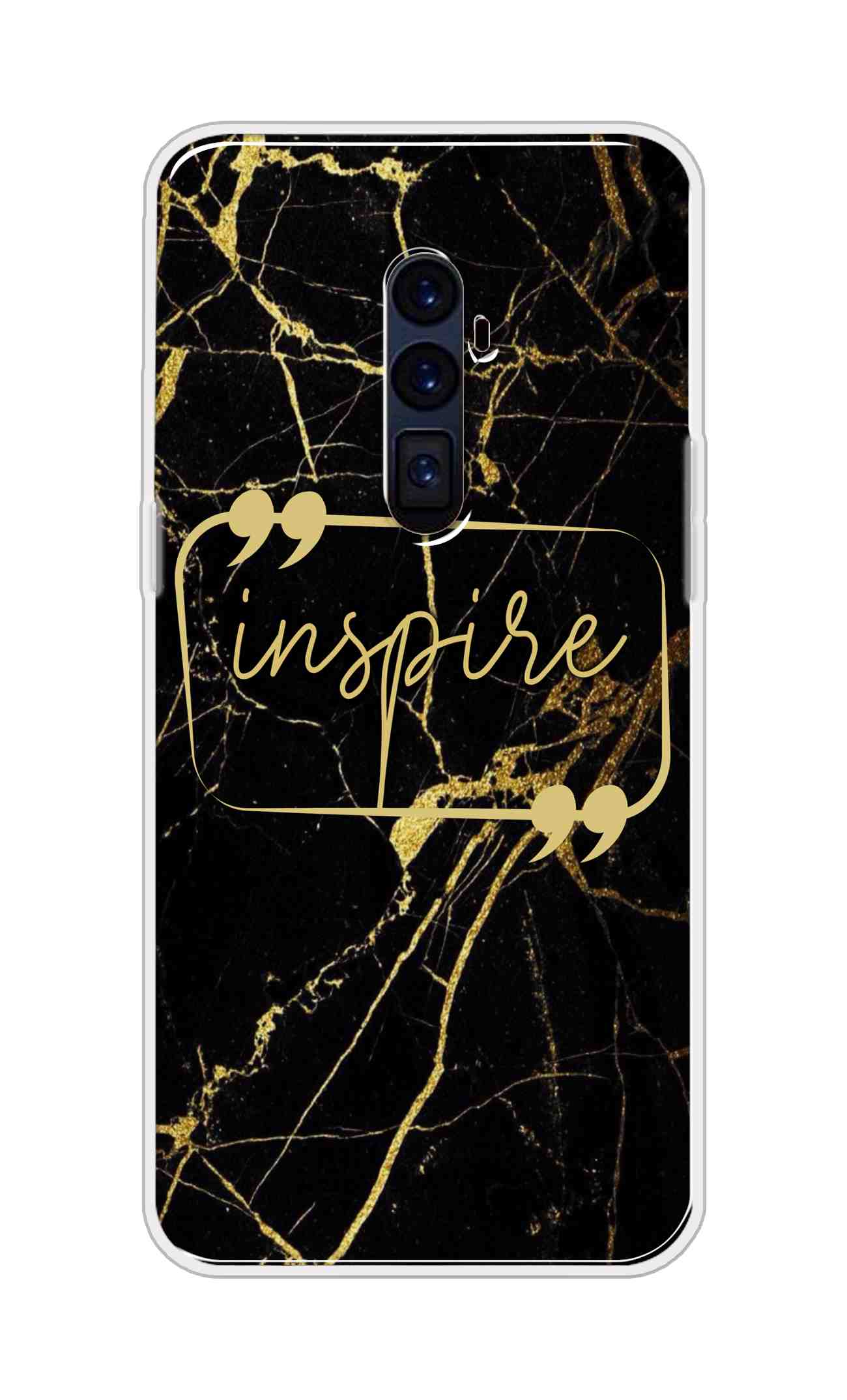 Coberta Back Cover For Oppo Reno 10x Zoom Back Cover Stylish Case - Inspire in Golden Marble Design D16509