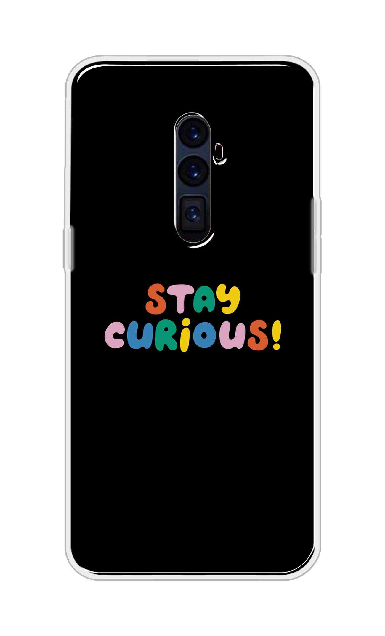 Coberta Back Cover For Oppo Reno 10x Zoom Back Cover Stylish Case - Stay Curious in Black Design D16515