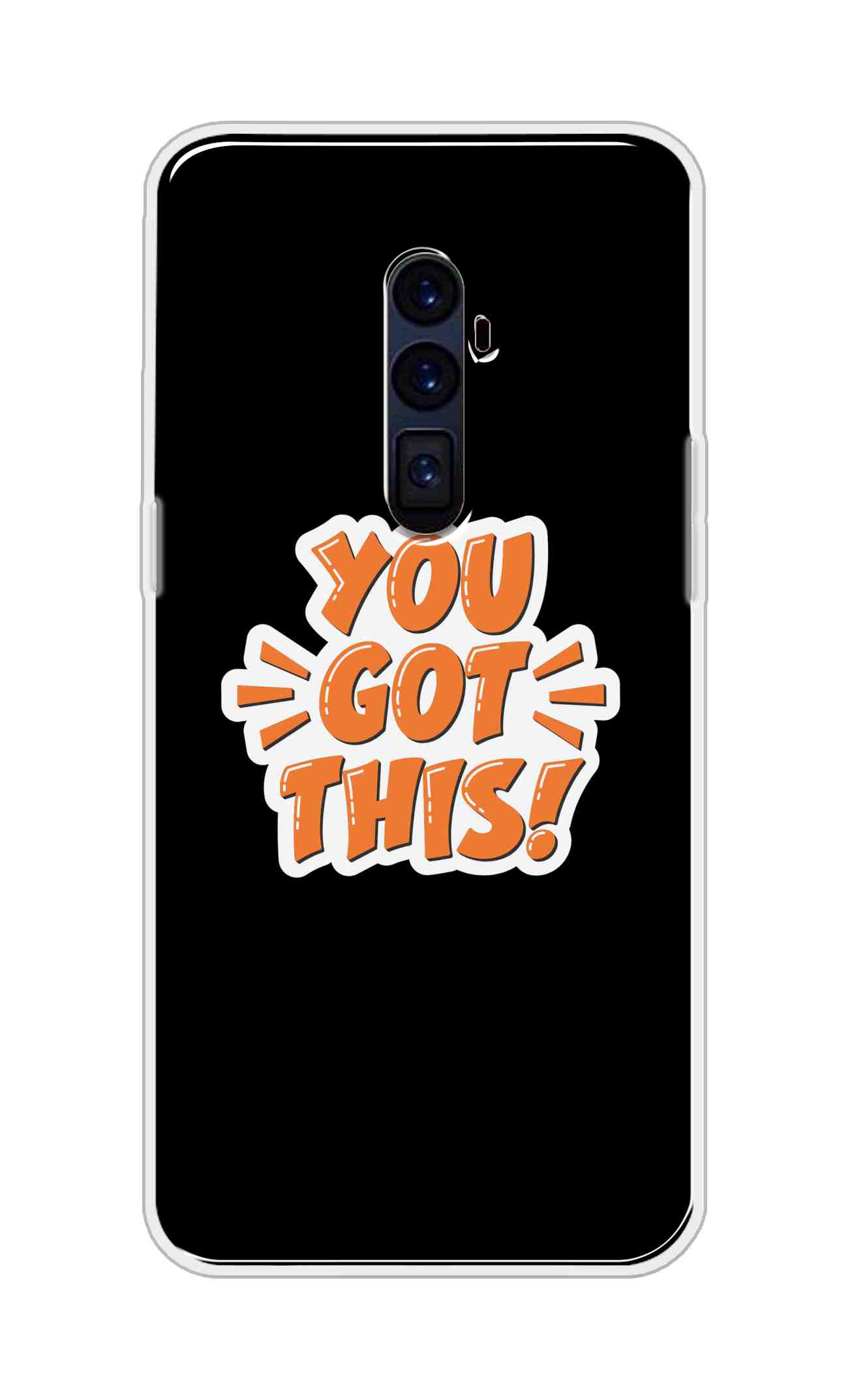 Coberta Back Cover For Oppo Reno 10x Zoom Back Cover Stylish Case - You Got This in Black Design D16649