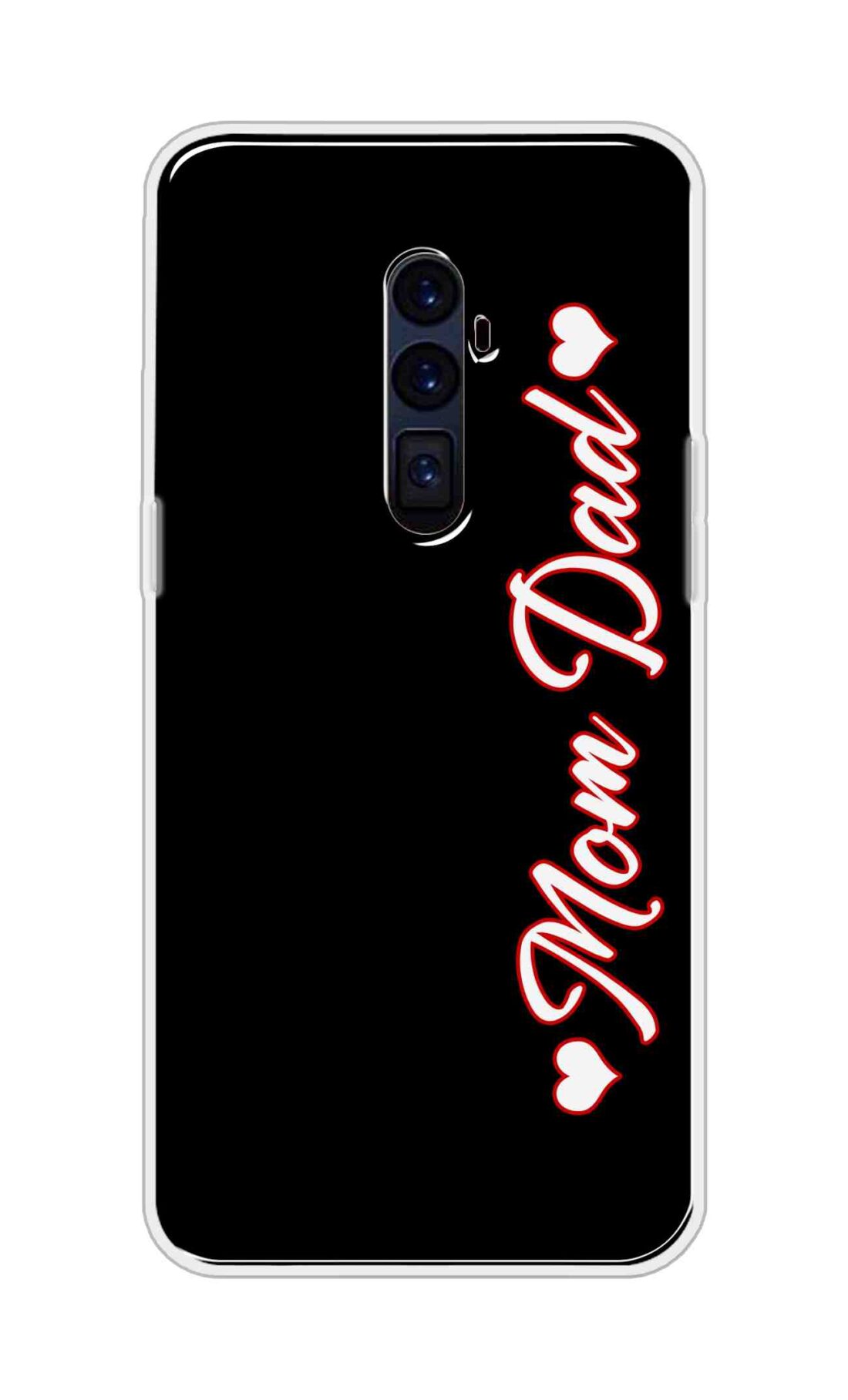 Coberta Back Cover For Oppo Reno 10x Zoom Back Cover Stylish Case - Mom and Dad in Black Design D16655