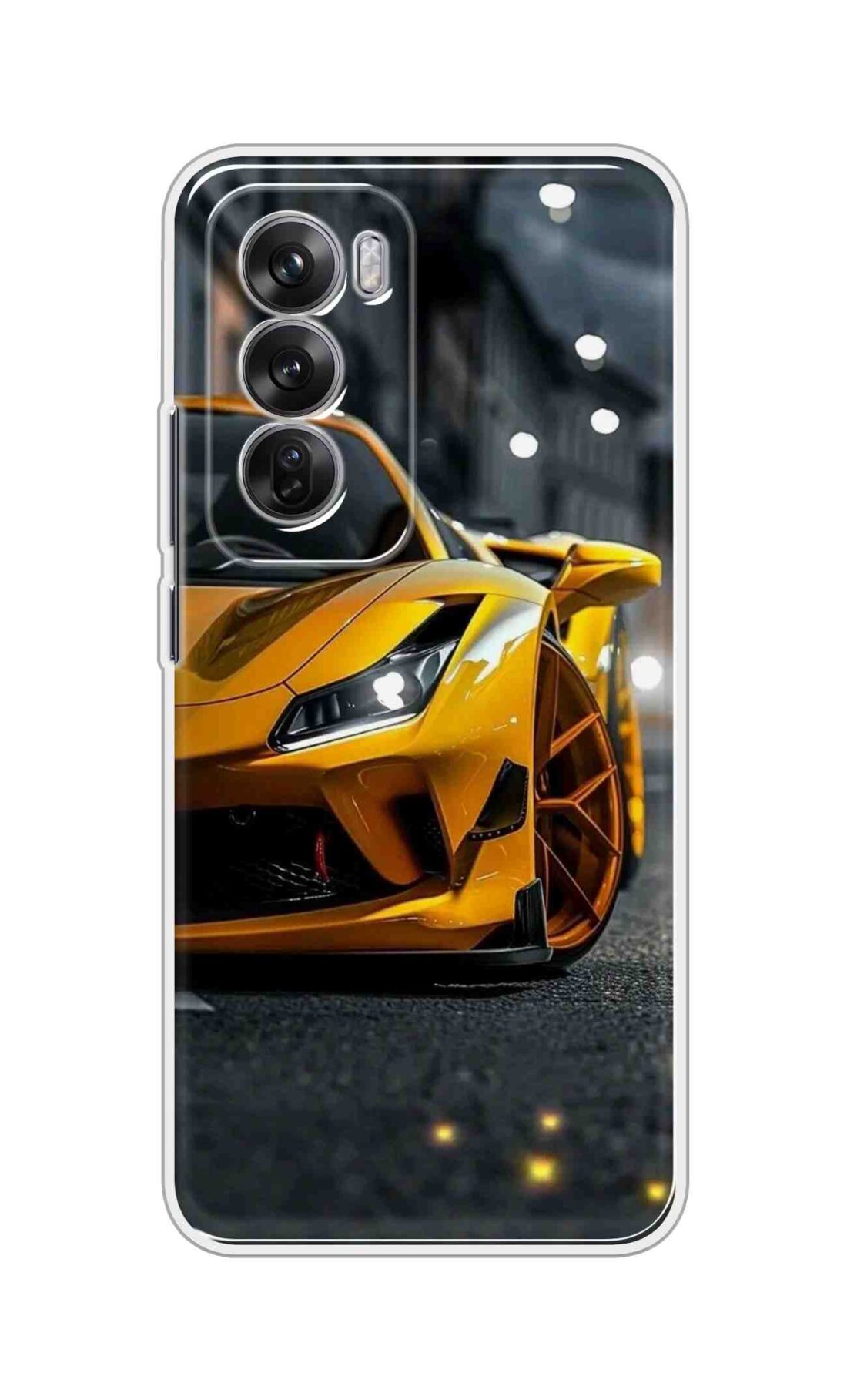 Coberta Back Cover For Oppo Reno 12 5G Back Cover Stylish Case - Orange Modified Car Design D16600