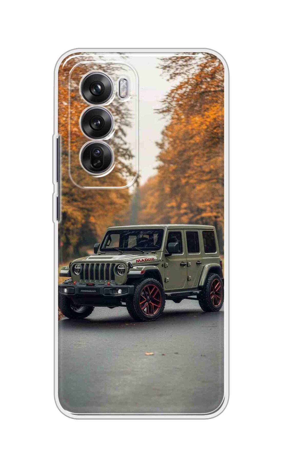 Coberta Back Cover For Oppo Reno 12 5G Back Cover Stylish Case - Green Jeep Design D16620