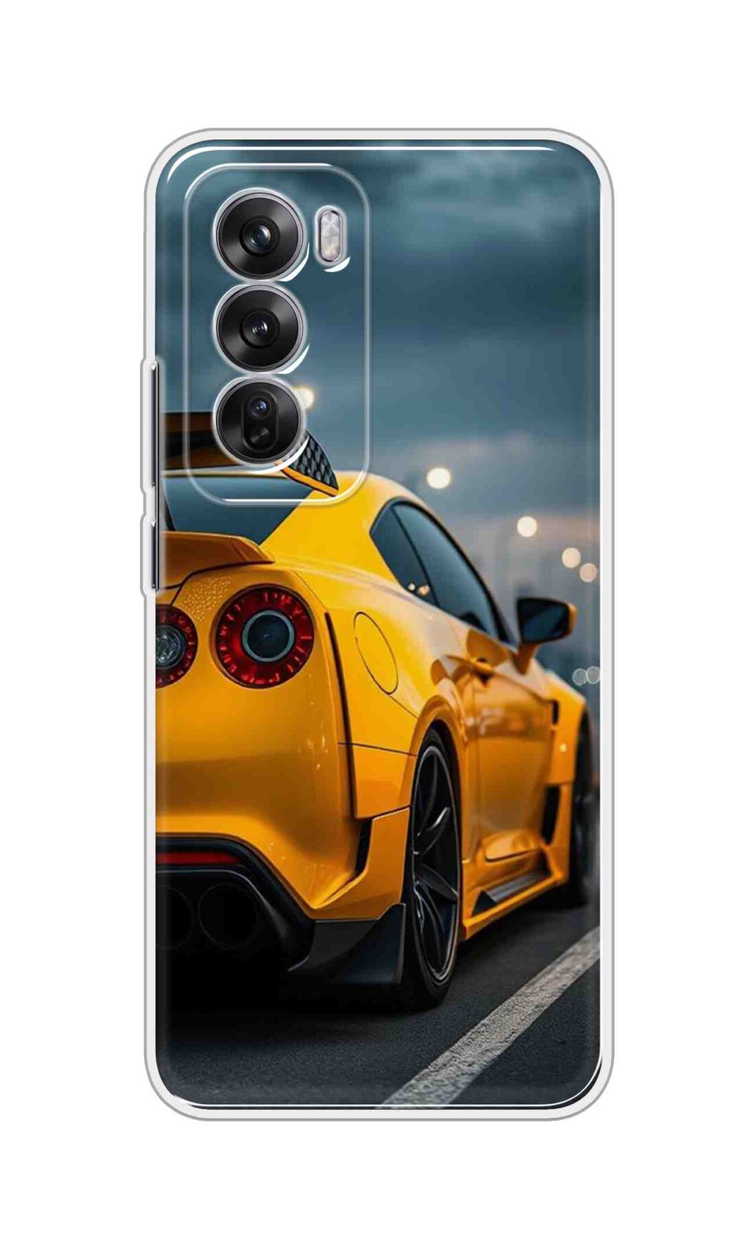 Coberta Back Cover For Oppo Reno 12 5G Back Cover Stylish Case - Orange Modern Car Design D16626