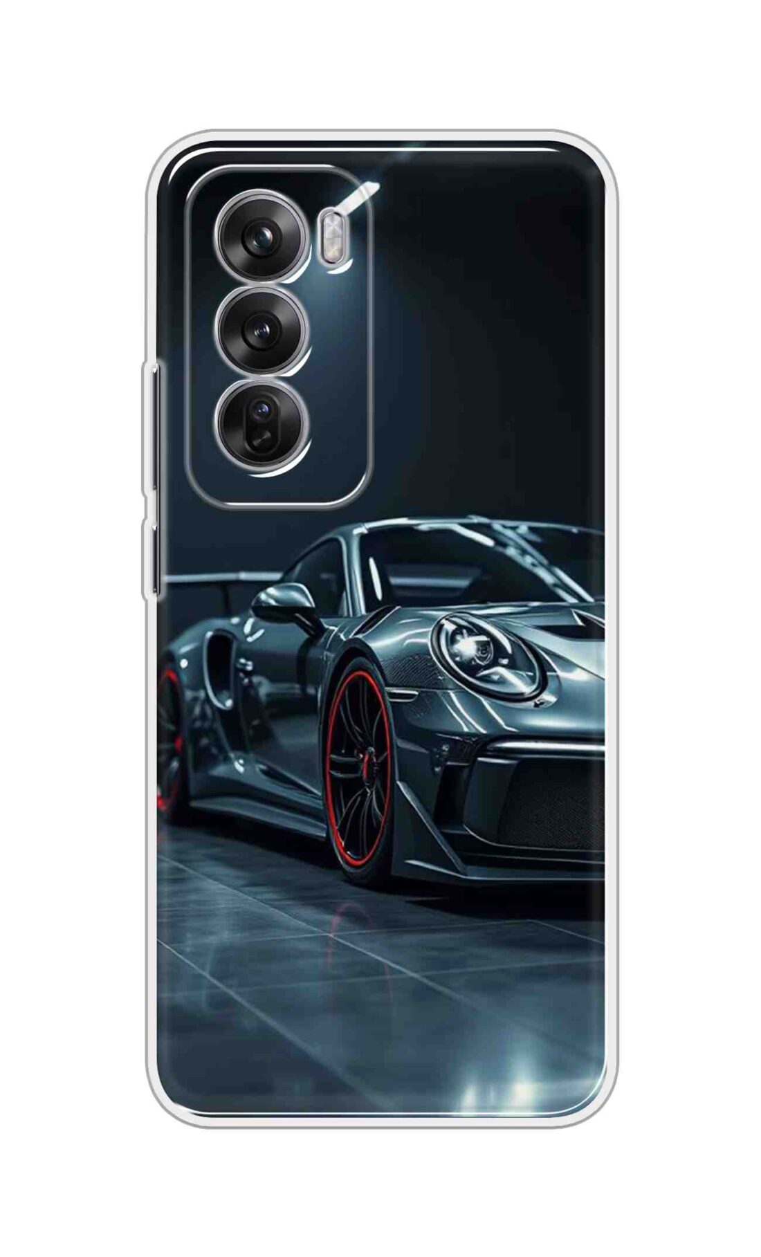 Coberta Back Cover For Oppo Reno 12 5G Back Cover Stylish Case - Black Modern Car Design D16630