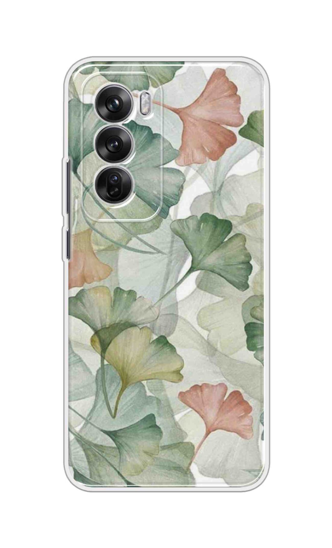 Coberta Back Cover For Oppo Reno 12 Pro Back Cover Stylish Case - Asthetic Leaves Pattern D14954