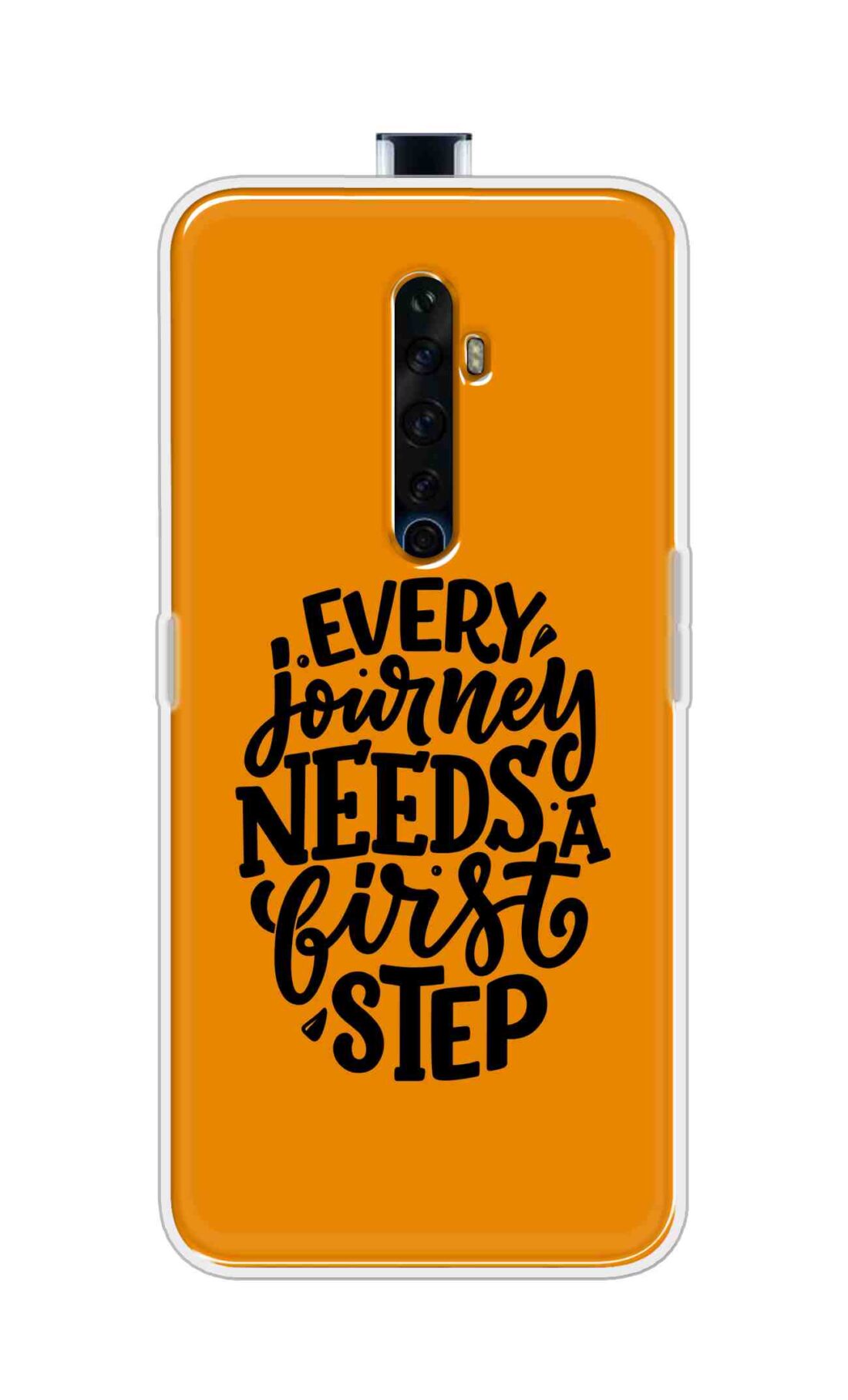 Coberta Back Cover For Oppo Reno 2Z Back Cover Stylish Case - Every Journey Needs a First Step in Orange Design D16503